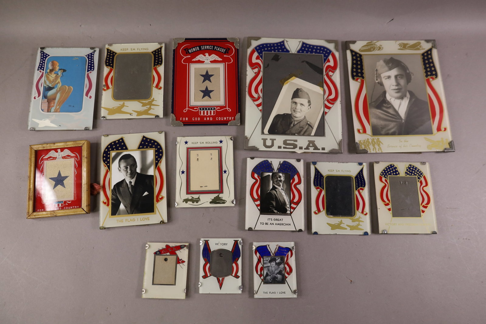 COLLECTION OF ANTIQUE MILITARY PICTURE FRAMES (1 of 4)