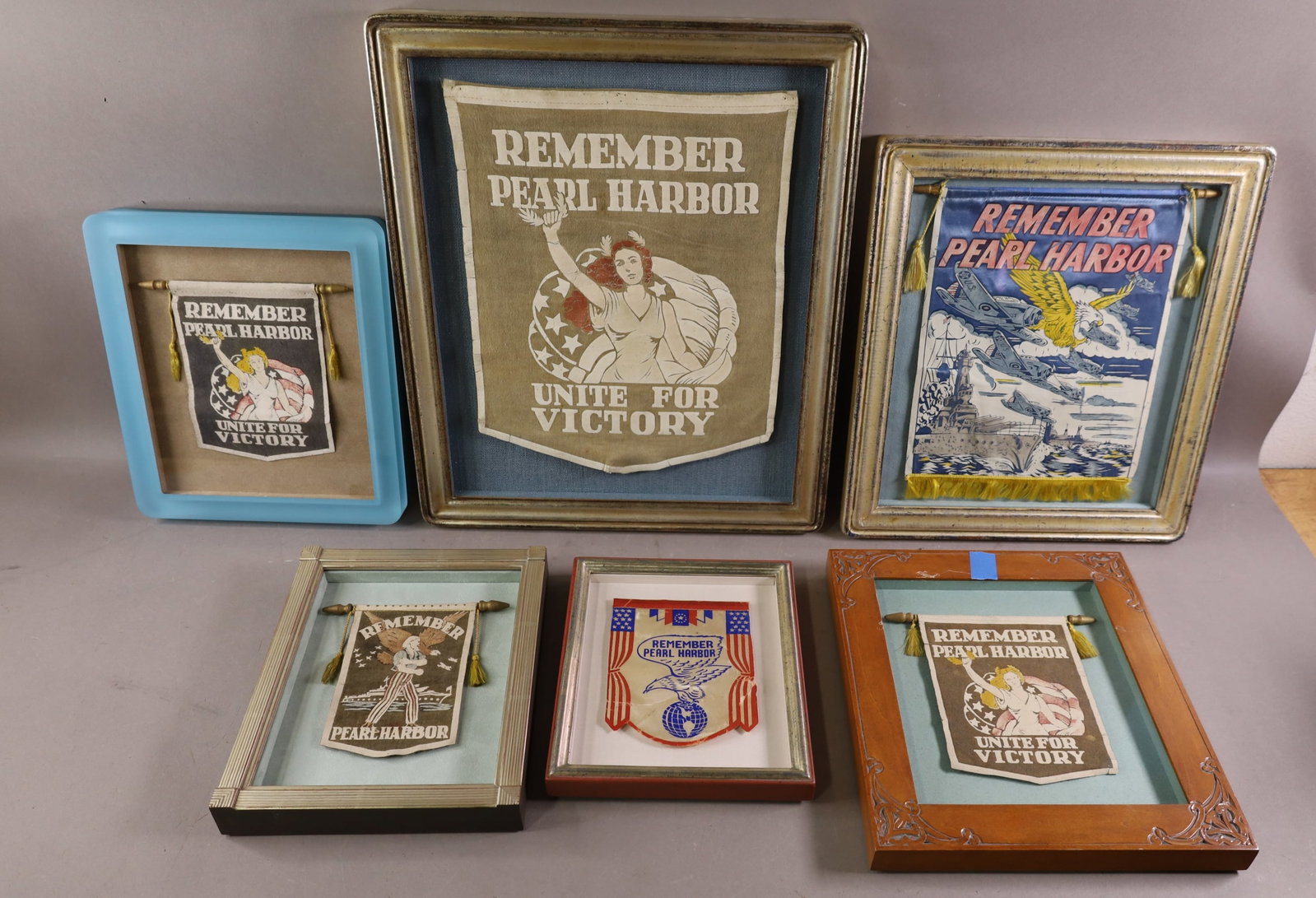 GROUPING OF REMEMBER PEARL HARBOR BANNERS (1 of 7)