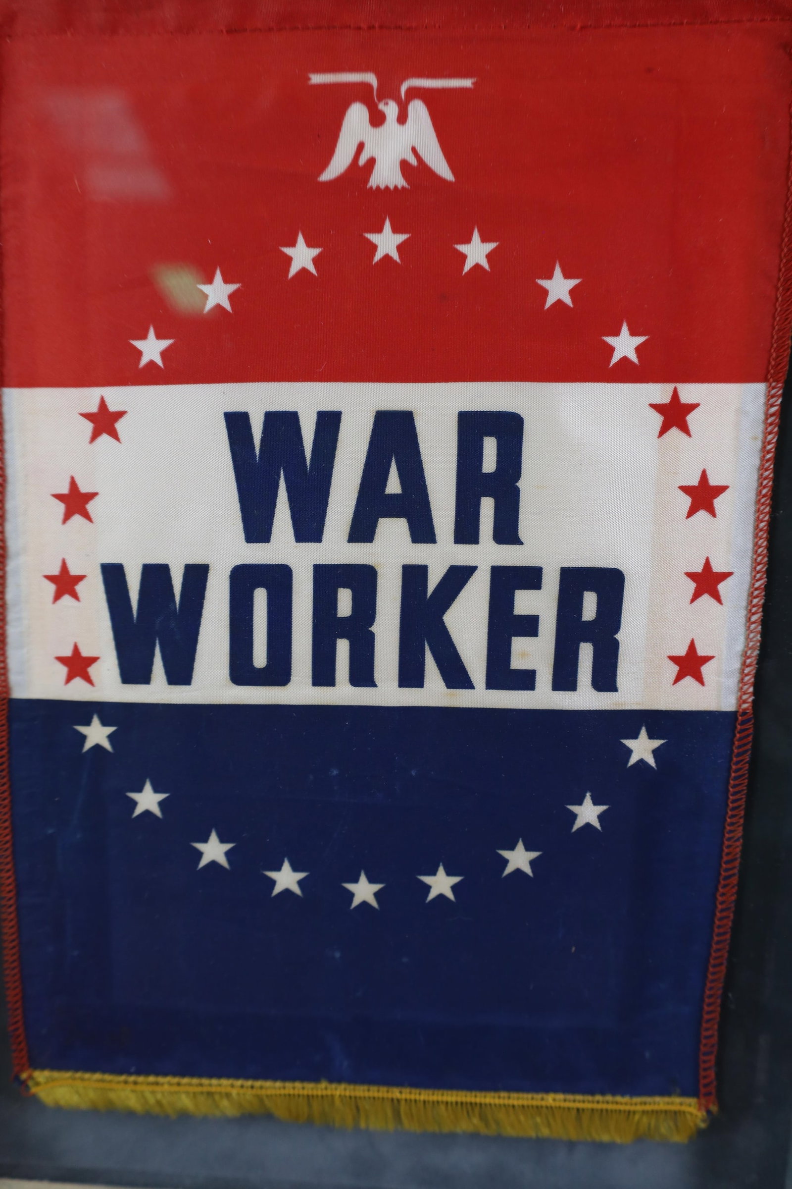 WAR WORKER FRAMED BANNER - 2