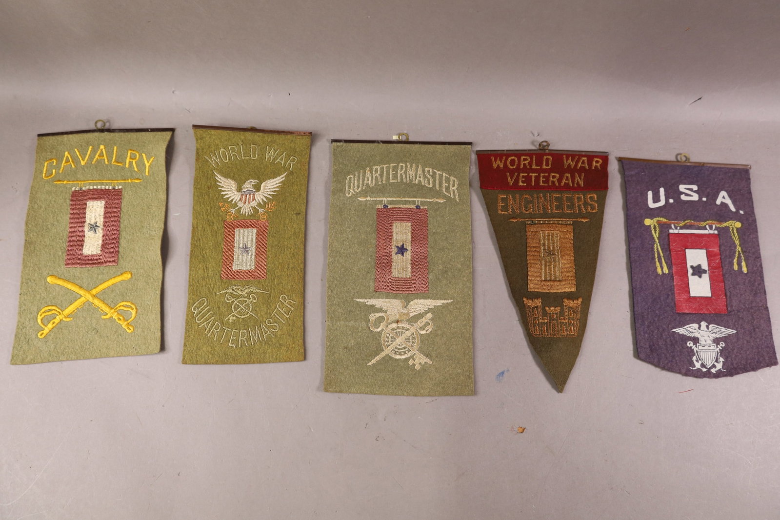 5 WWI SON IN SERVICE BANNERS (1 of 3)