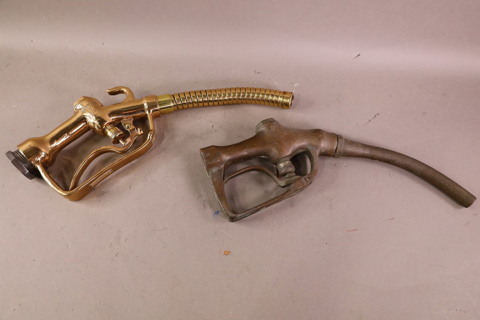 2 GAS PUMP NOZZLES: BUCKEYE NOZZLES.