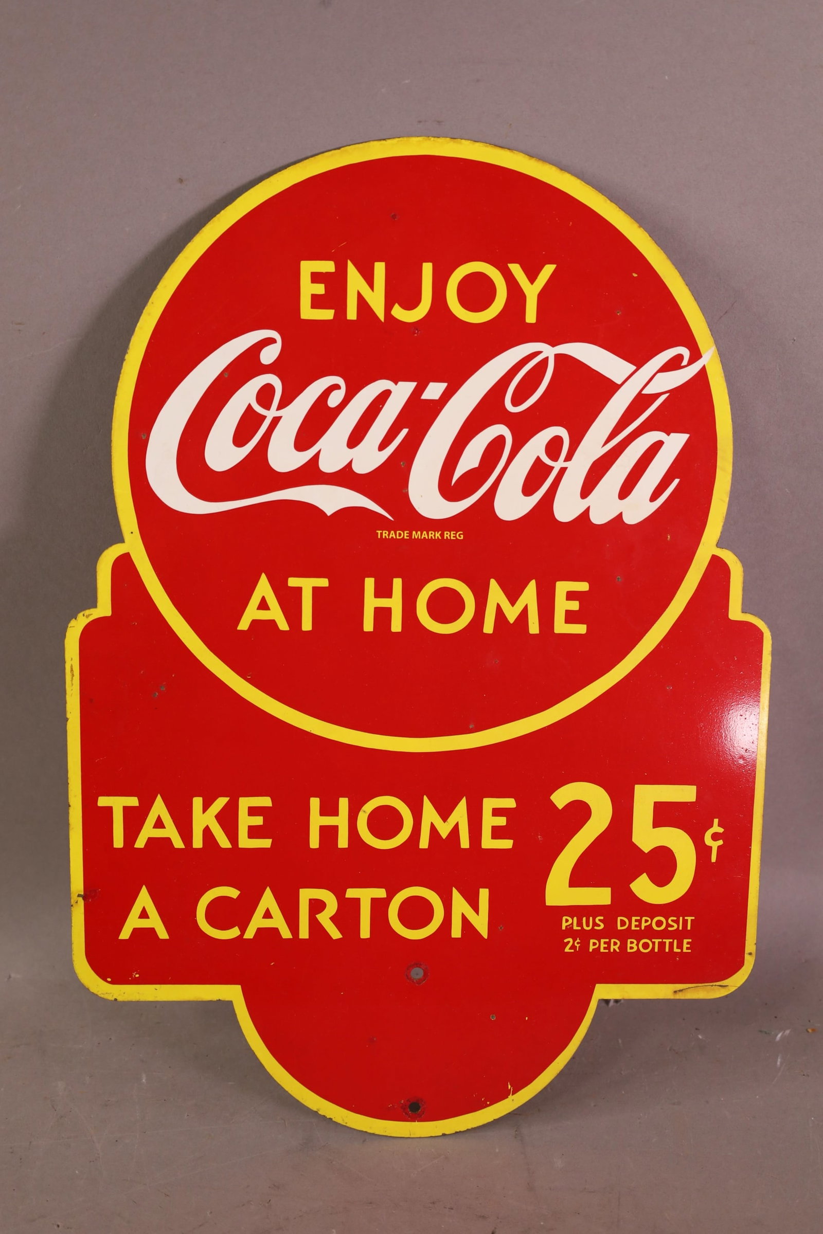 FANTASY COCA COLA PORCELAIN SIGN: FANTASY SSP COCA COLA SIGN. 11" W x 15" H.