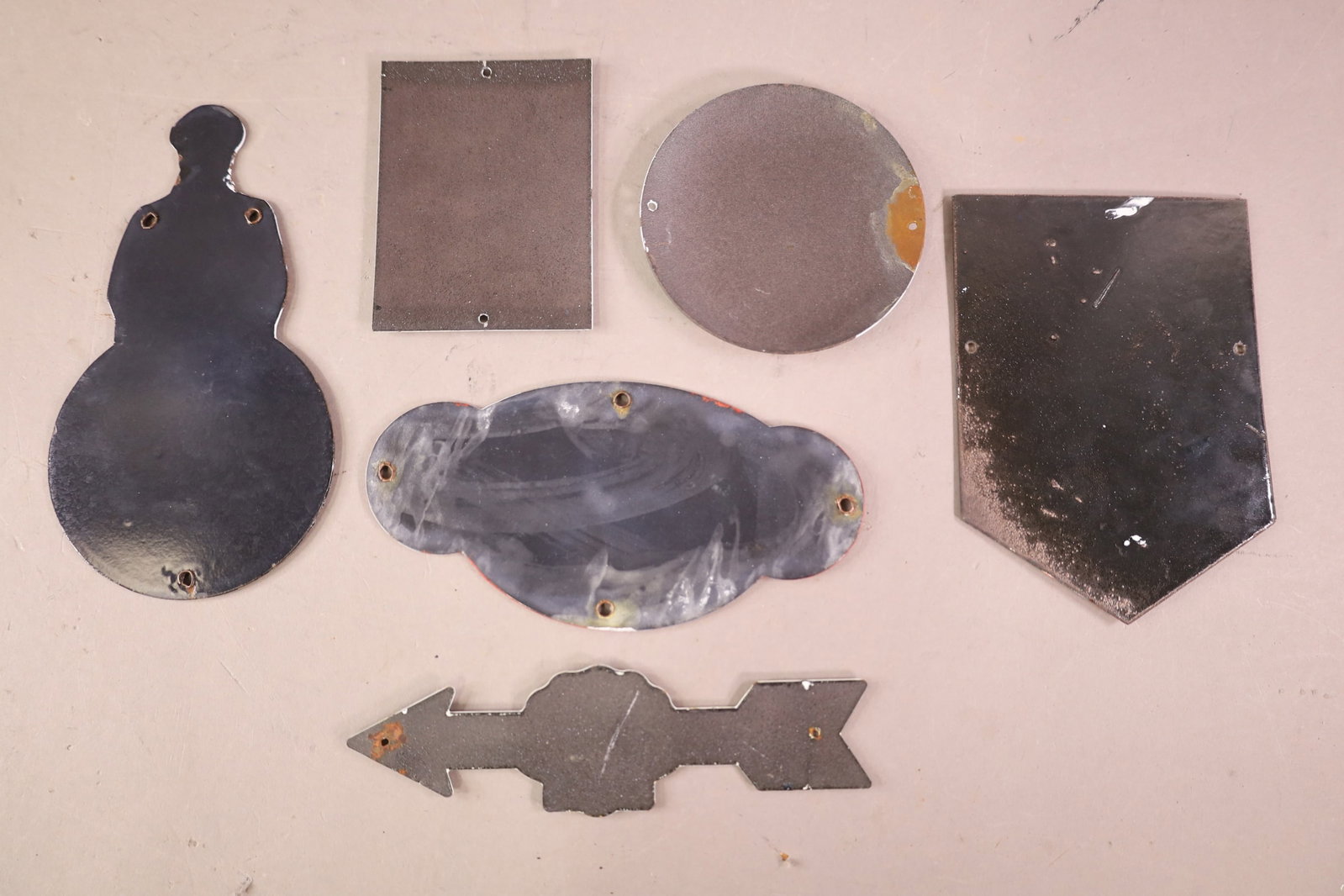6 SMALL PORCELAIN SIGNS - 2