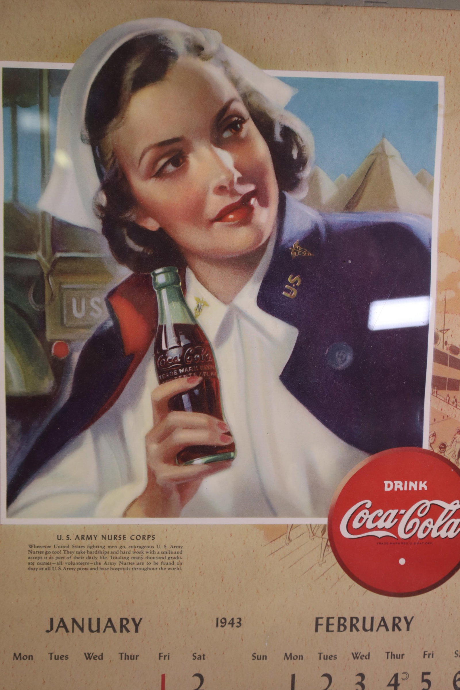 1943 COCA COLA CALENDAR - 2