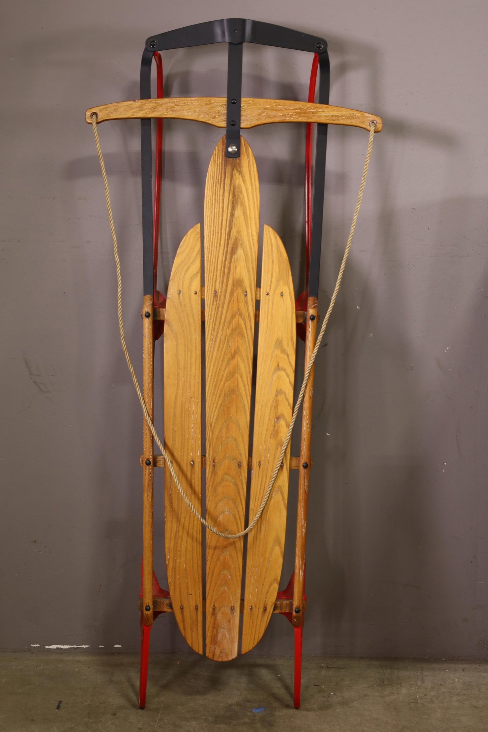 SLED: WOODEN AND METAL SLED. 50"L THIS ITEM EXCEEDS SIZE, WEIGHT, AND OR FRAGILITY LIMITATIONS FOR IN HOUSE SHIPPING, MUST BE PICKED UP IN HOUSE OR SHIPPED VIA 3RD PARTY SHIPPER.