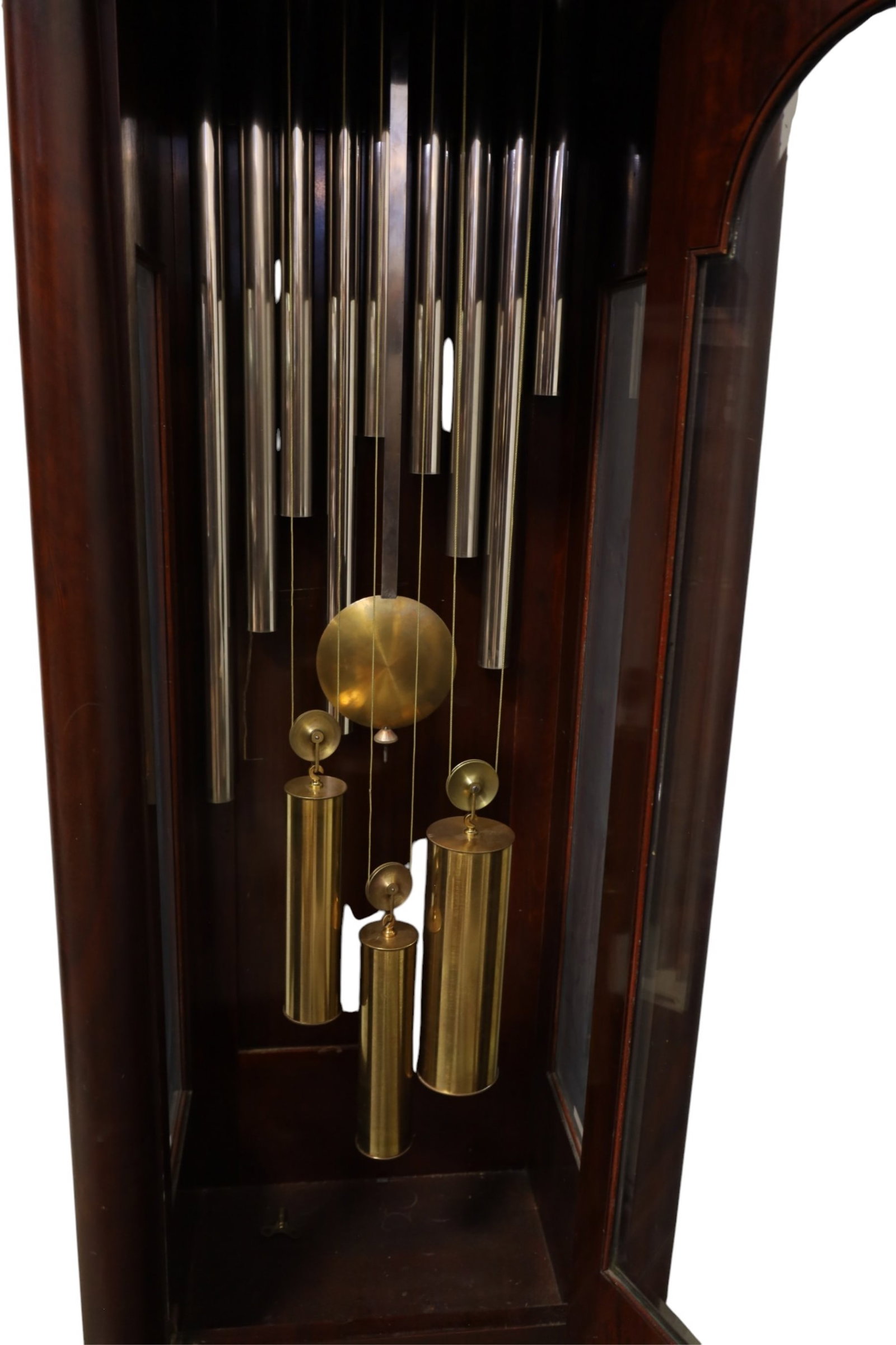 TALL CASE MAHOGANY GRANDFATHER CLOCK - 3