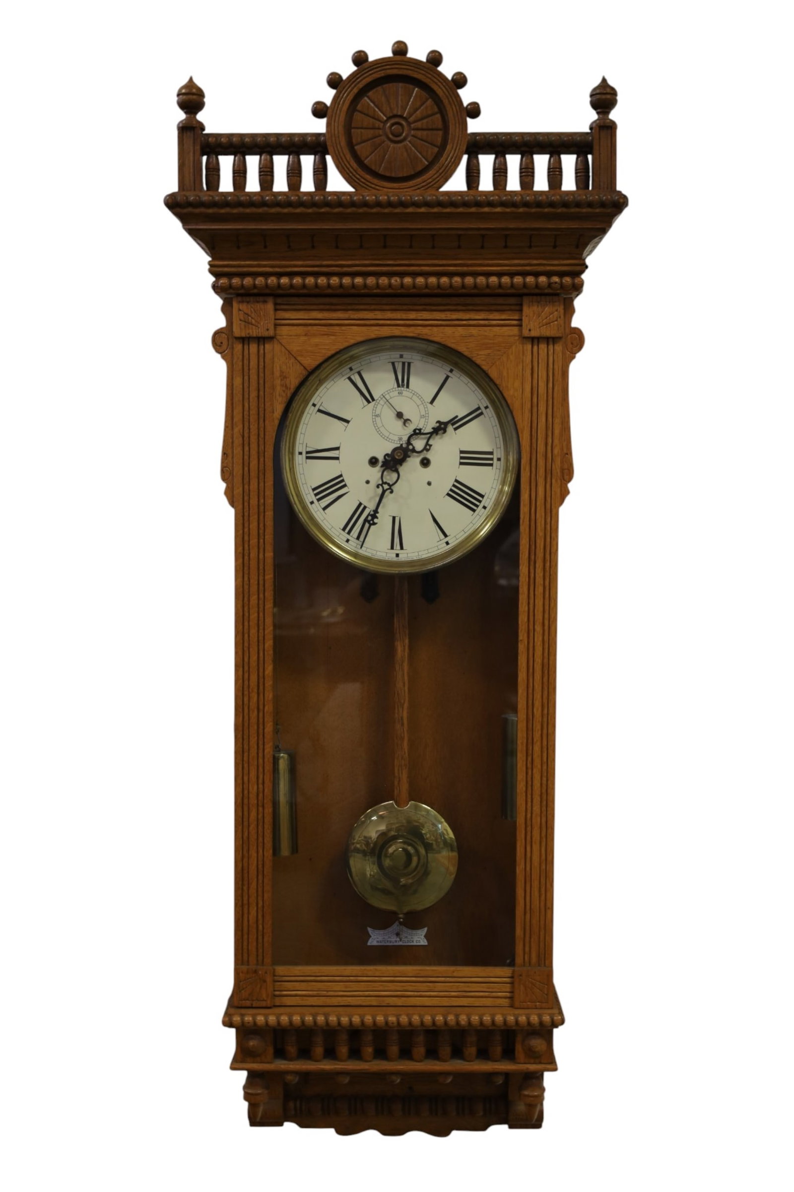 WATERBURY REGULATOR No 53 WALL CLOCK (1 of 3)