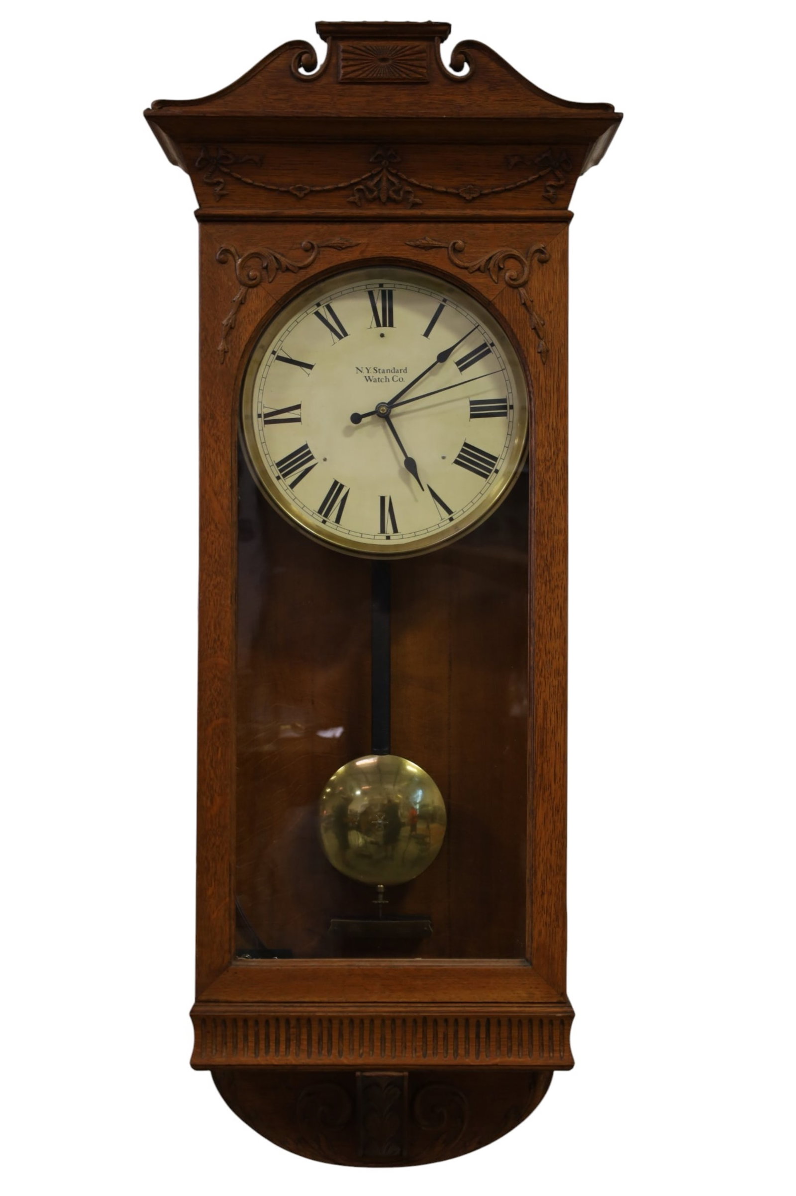 N.Y. STANDARD WATCH CO WALL CLOCK (1 of 3)