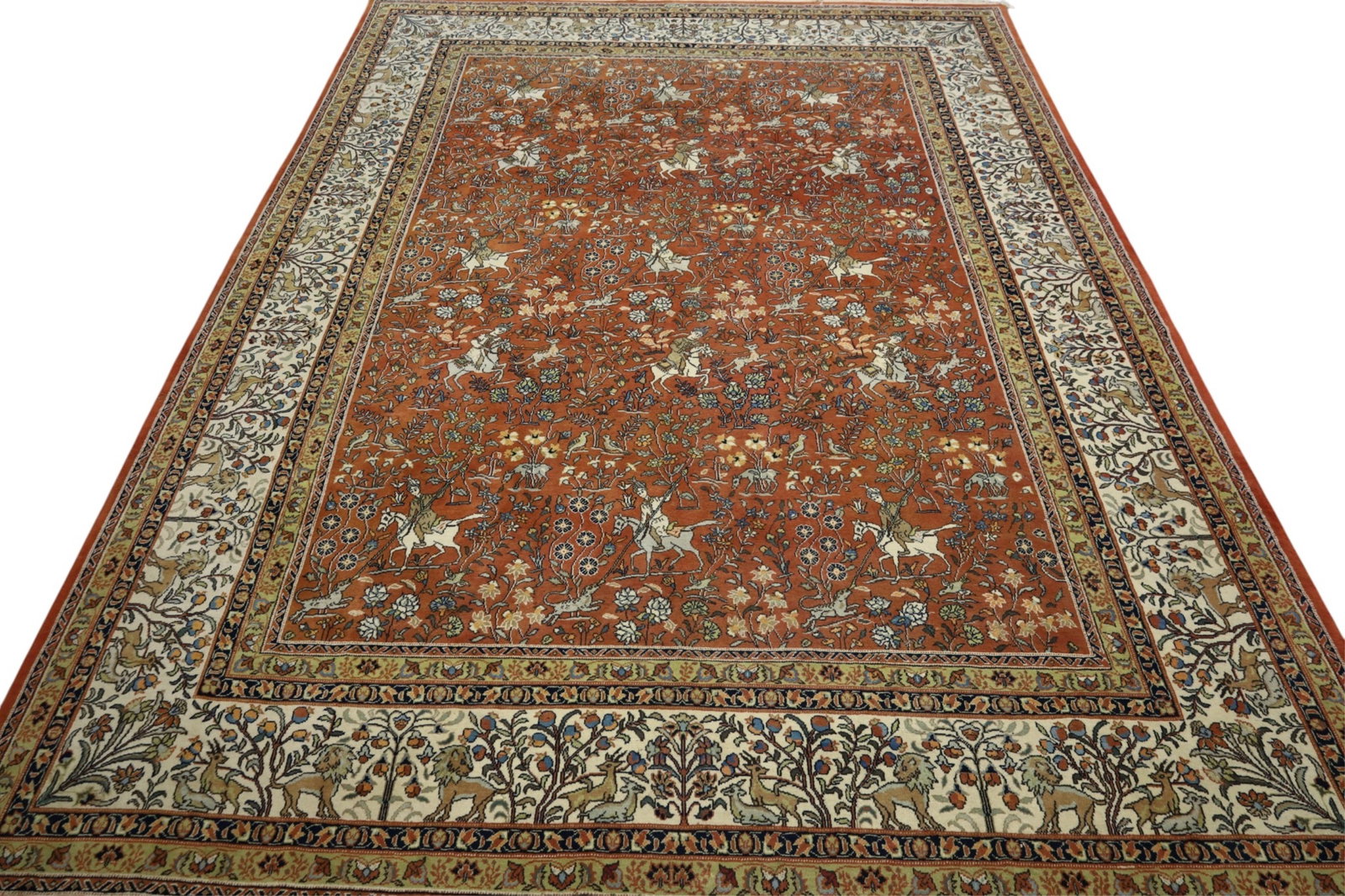 APPROX 11' 6" x 15' 3" HANDMADE WOOL RUG (1 of 9)