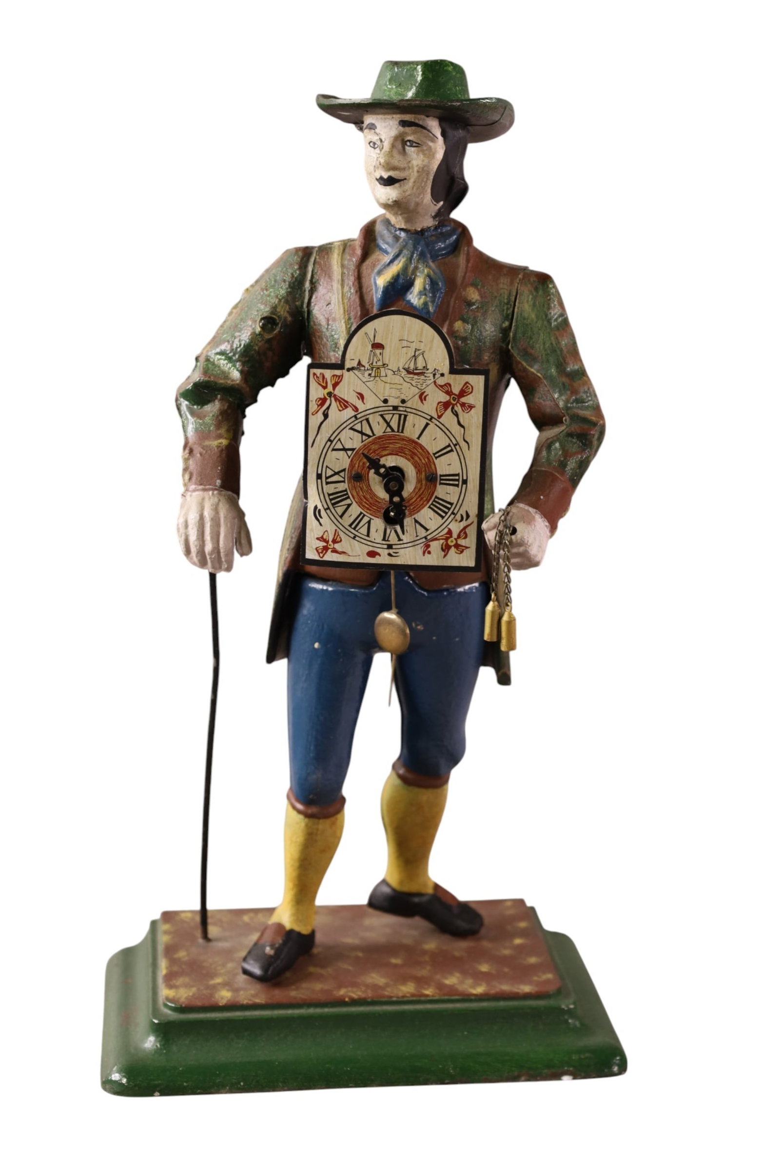 CAST IRON PEDDLER CLOCK (1 of 2)