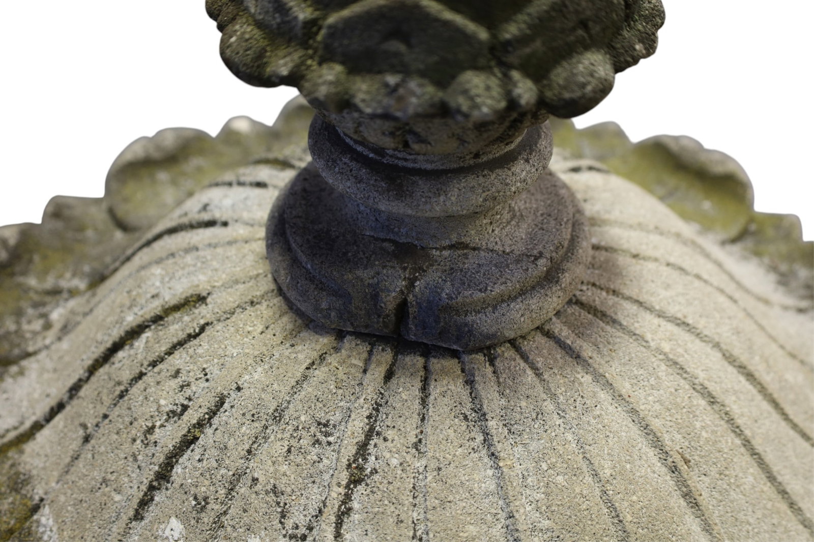 LARGE CAST STONE LIDDED URN - 3