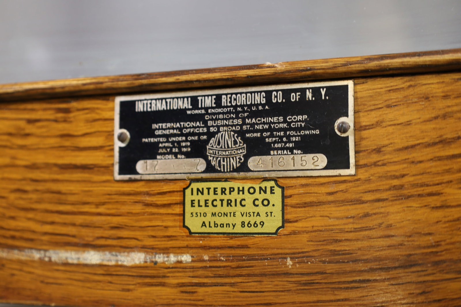 INTERNATIONAL TIME RECORDING CO MASTER CLOCK - 4
