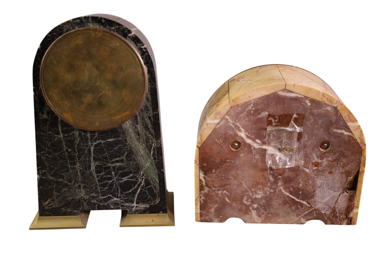 2 MARBLE ELECTRIC MANTLE CLOCKS - 6
