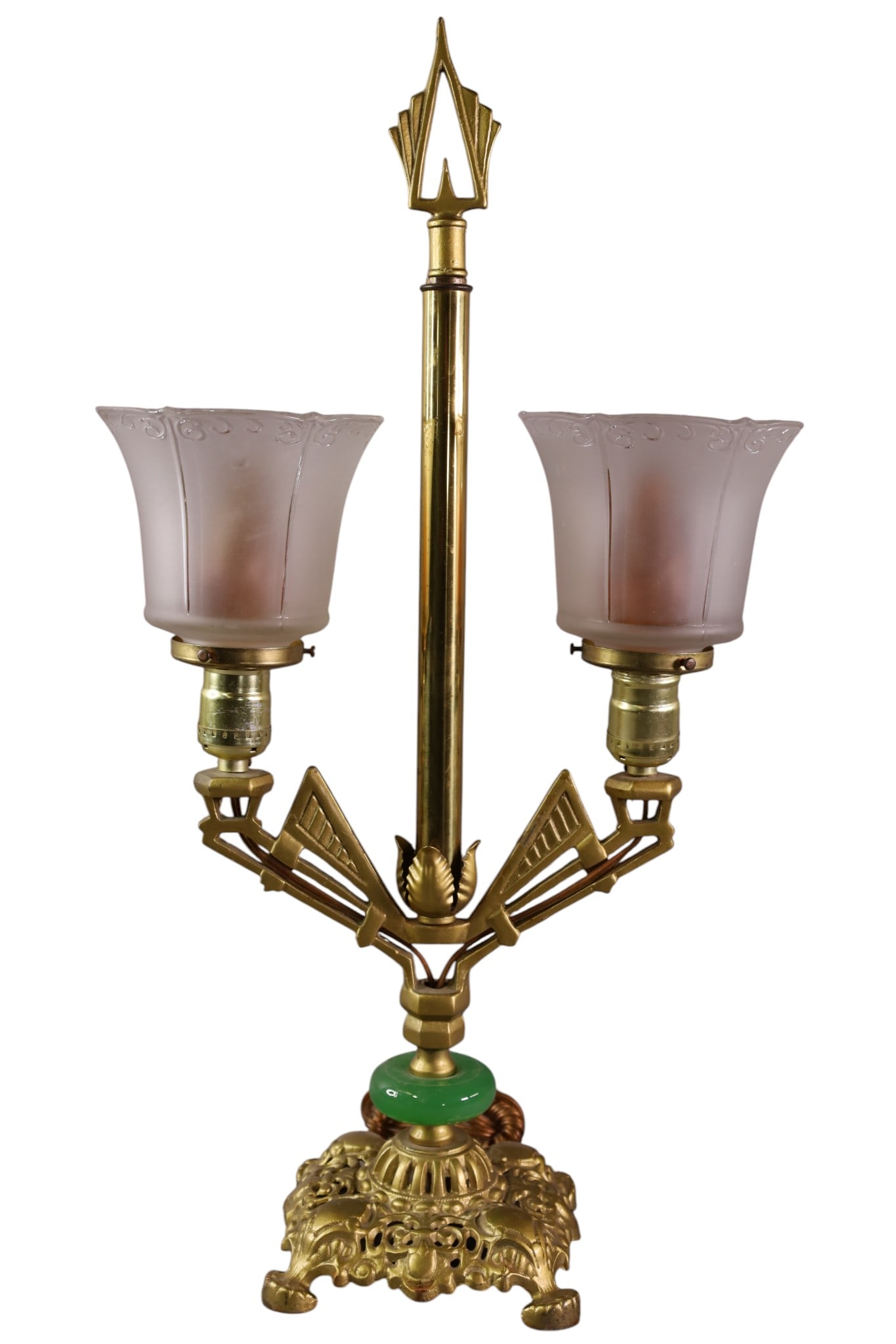 ART DECO BRASS TABLE LAMP (1 of 2)