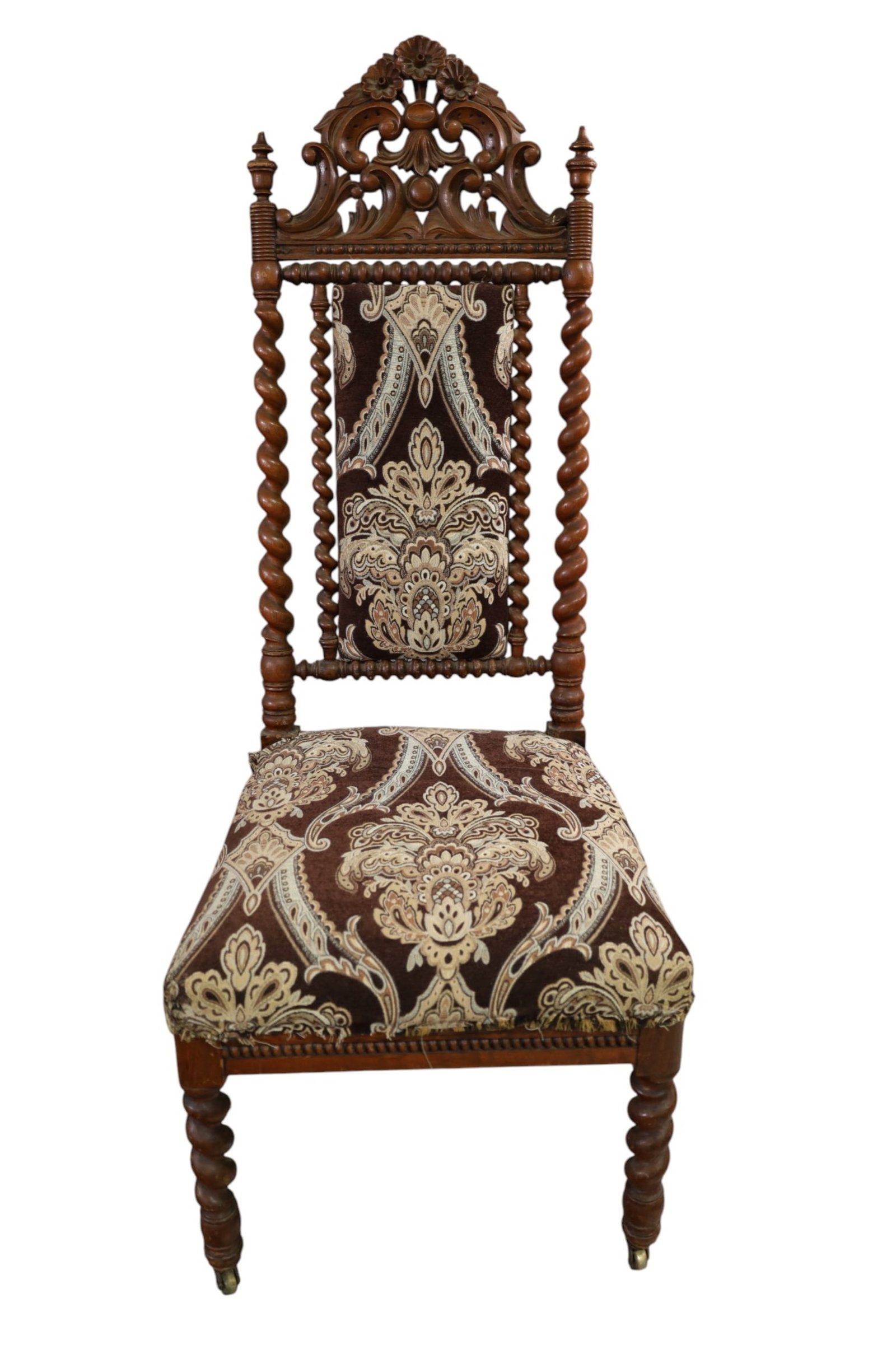 2 GOTHIC SIDE CHAIRS (AS IS) - 3
