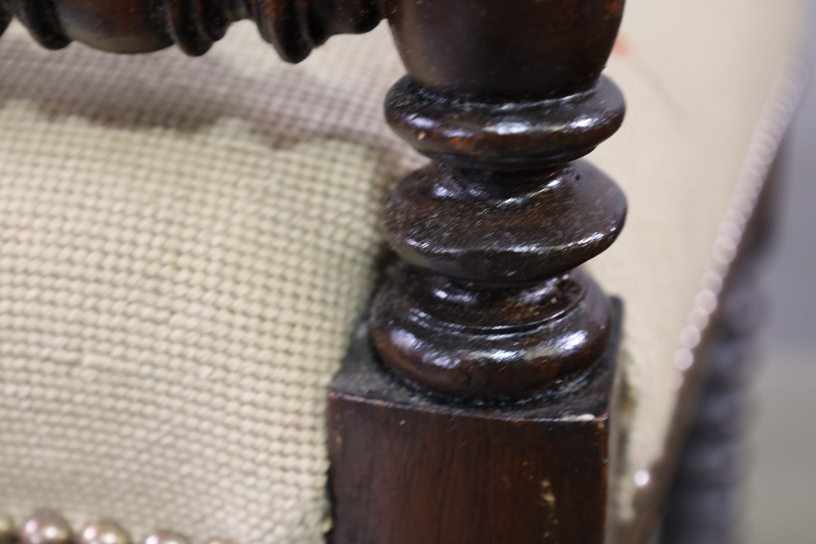 2 GOTHIC SIDE CHAIRS (AS IS) - 7