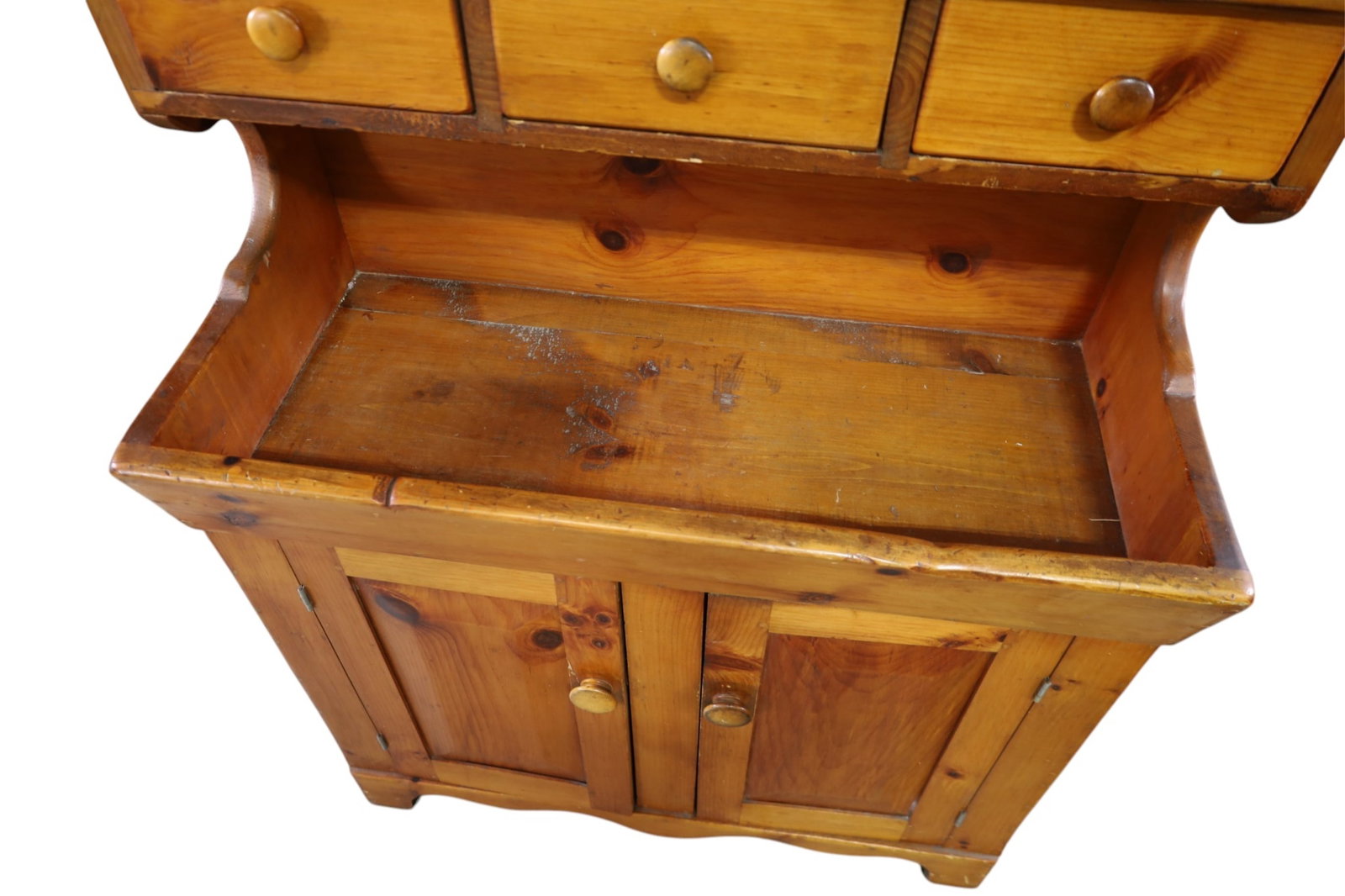 PRIMTIVE PINE WASHSTAND OR DRYSINK - 2
