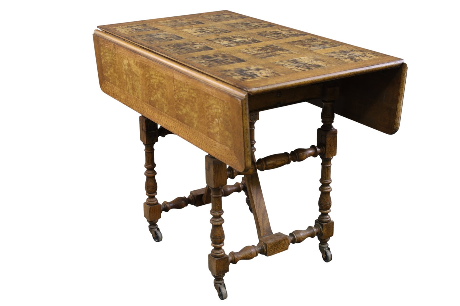 BAKER DROP SIDE TABLE: BAKER ADJUSTABLE HEIGHT TABLE, DROP SIDE, 36" x 36" x 28" H. THIS ITEM EXCEEDS SIZE, WEIGHT, AND OR FRAGILITY LIMITATIONS FOR IN HOUSE SHIPPING, MUST BE PICKED UP IN HOUSE OR SHIPPED VIA 3RD PARTY
