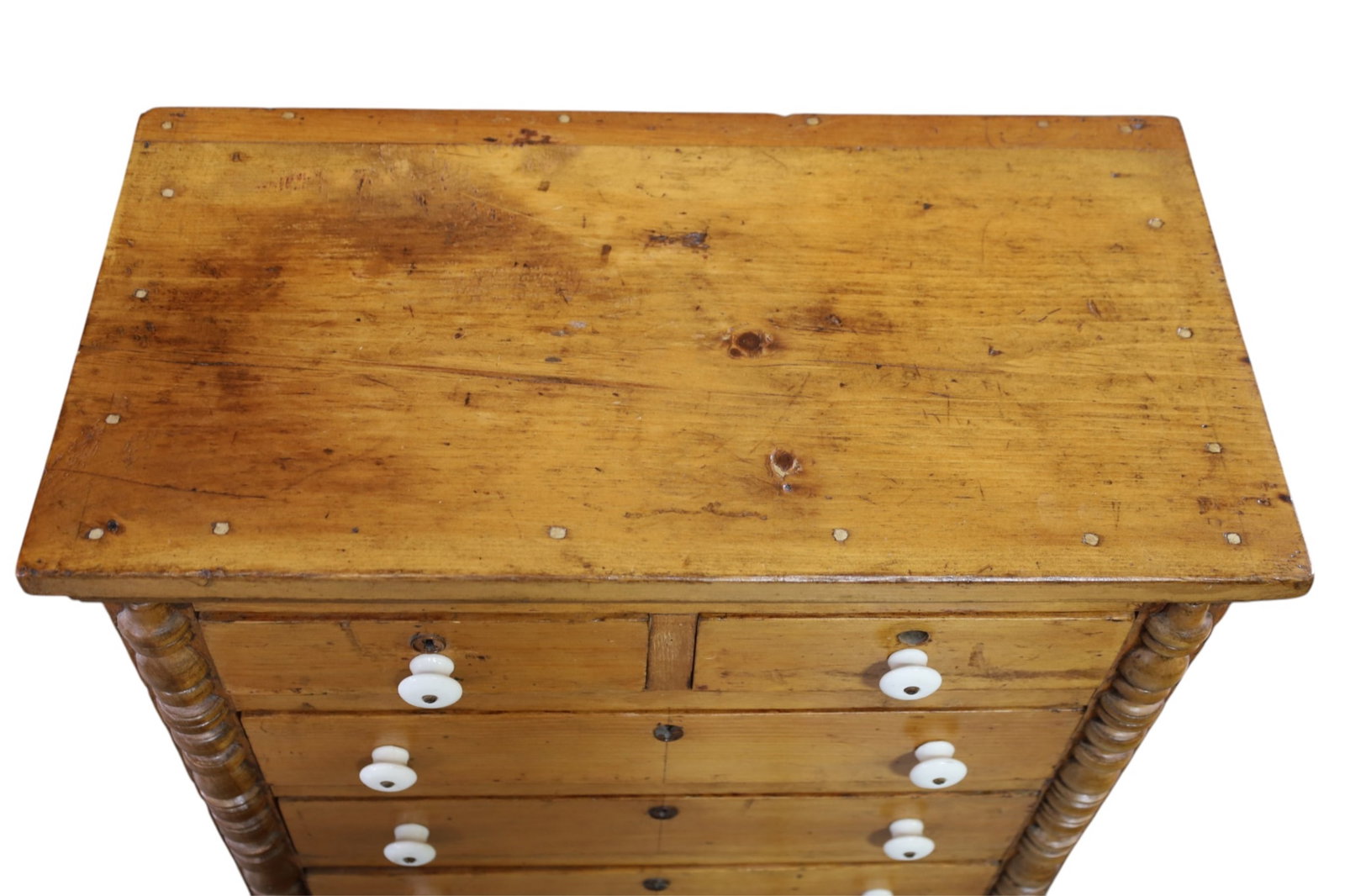 SMALL PRIMITIVE PINE CHEST - 3