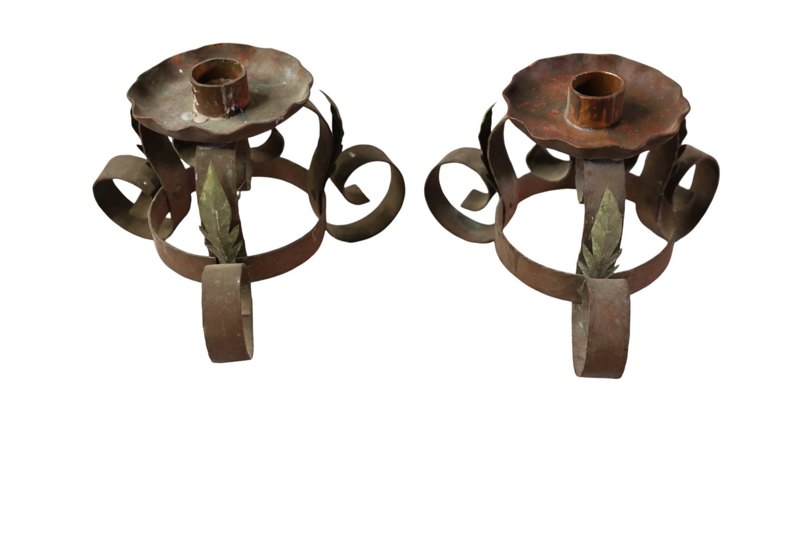 2 PRS. SPANISH STYLE CANDLESTICKS - 2