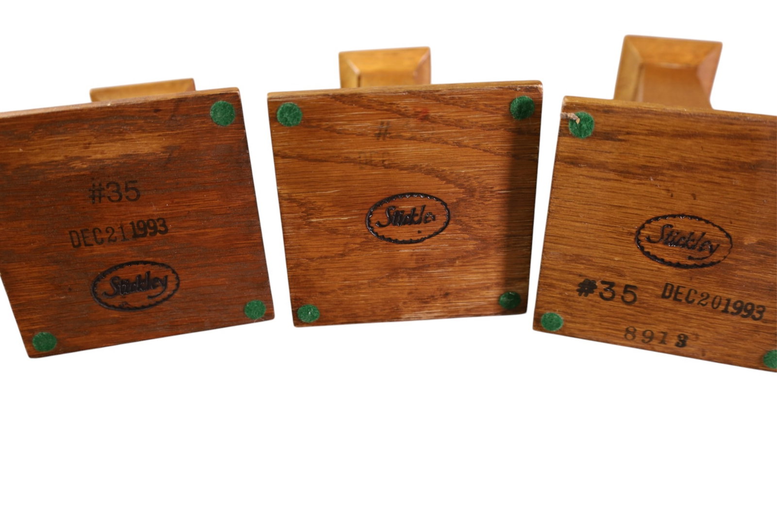 3 STICKLEY CANDLESTICKS - 2