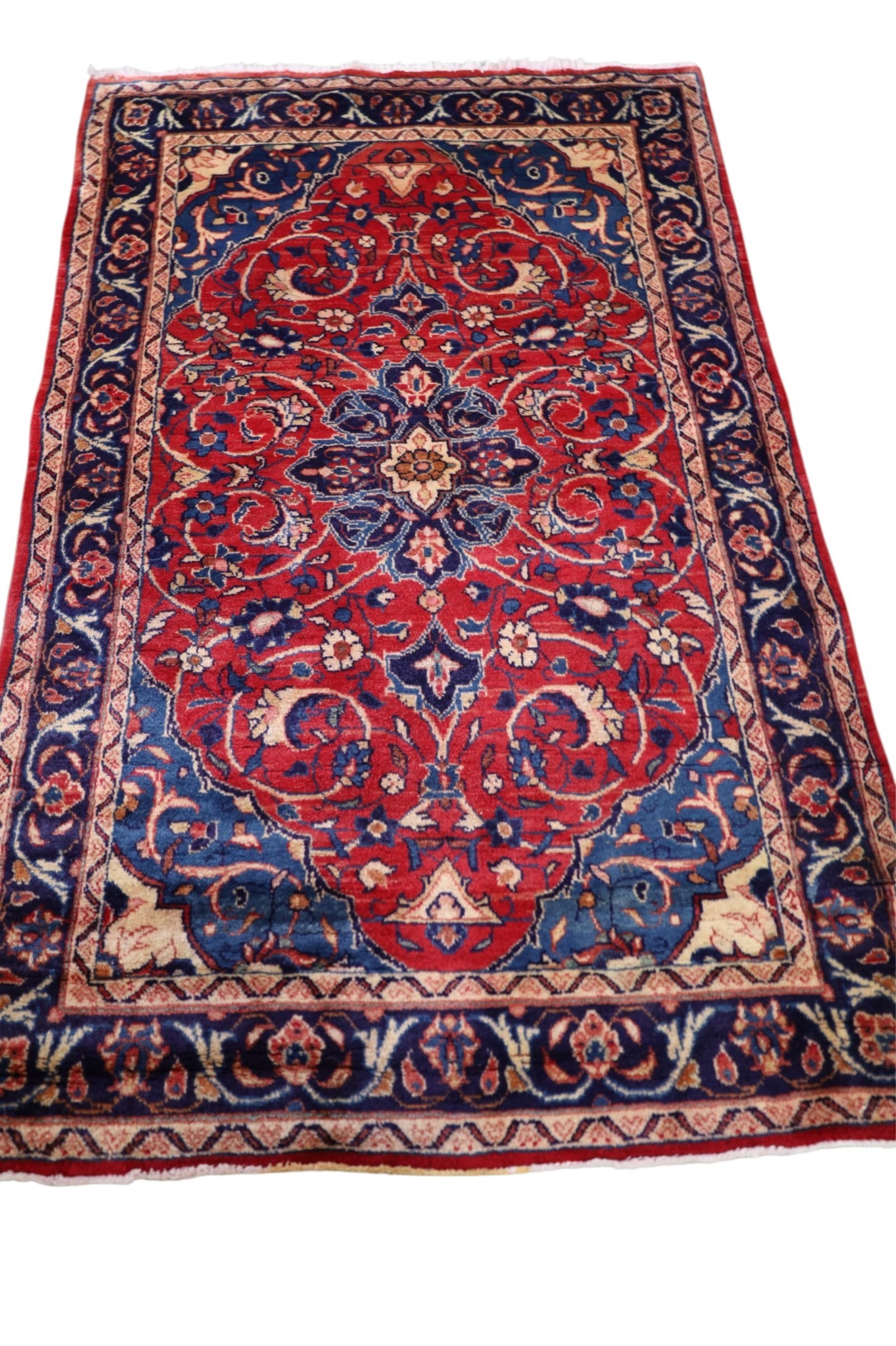 APPROX 6' 8" x 4' 1" HANDMADE WOOL RUG: HANDMADE WOOL RUG.