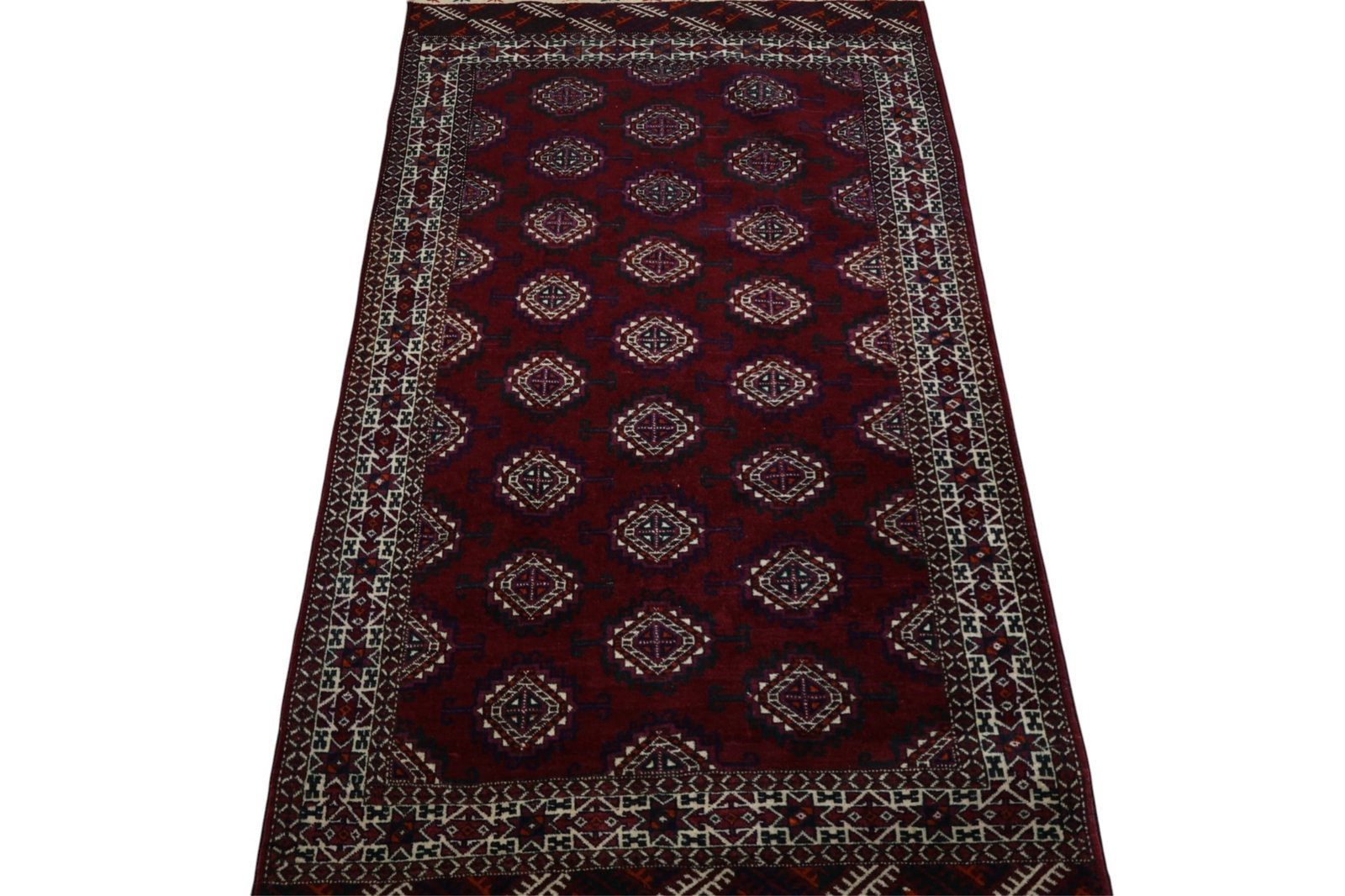 APPROX 6' x 3' 8" HANDMADE WOOL RUG: HANDMADE WOOL RUG.