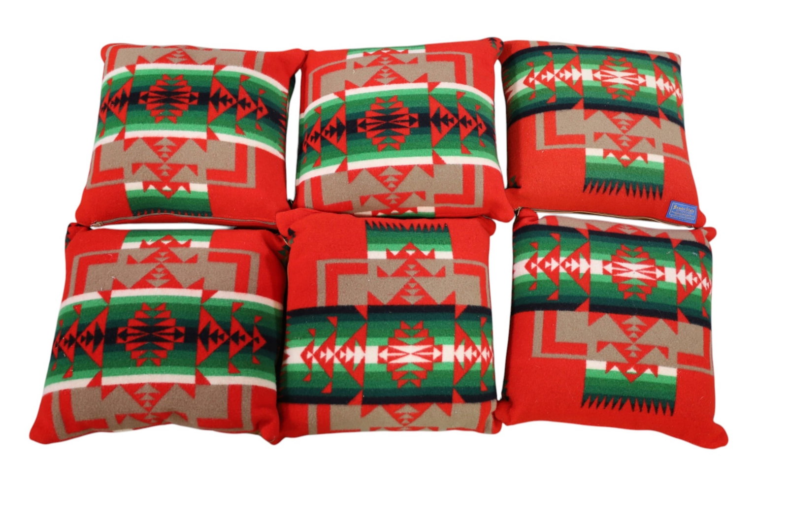 6 PENDLETON PILLOWS: BEAVER STATE PENDLETON PILLOWS, 16" X 16"