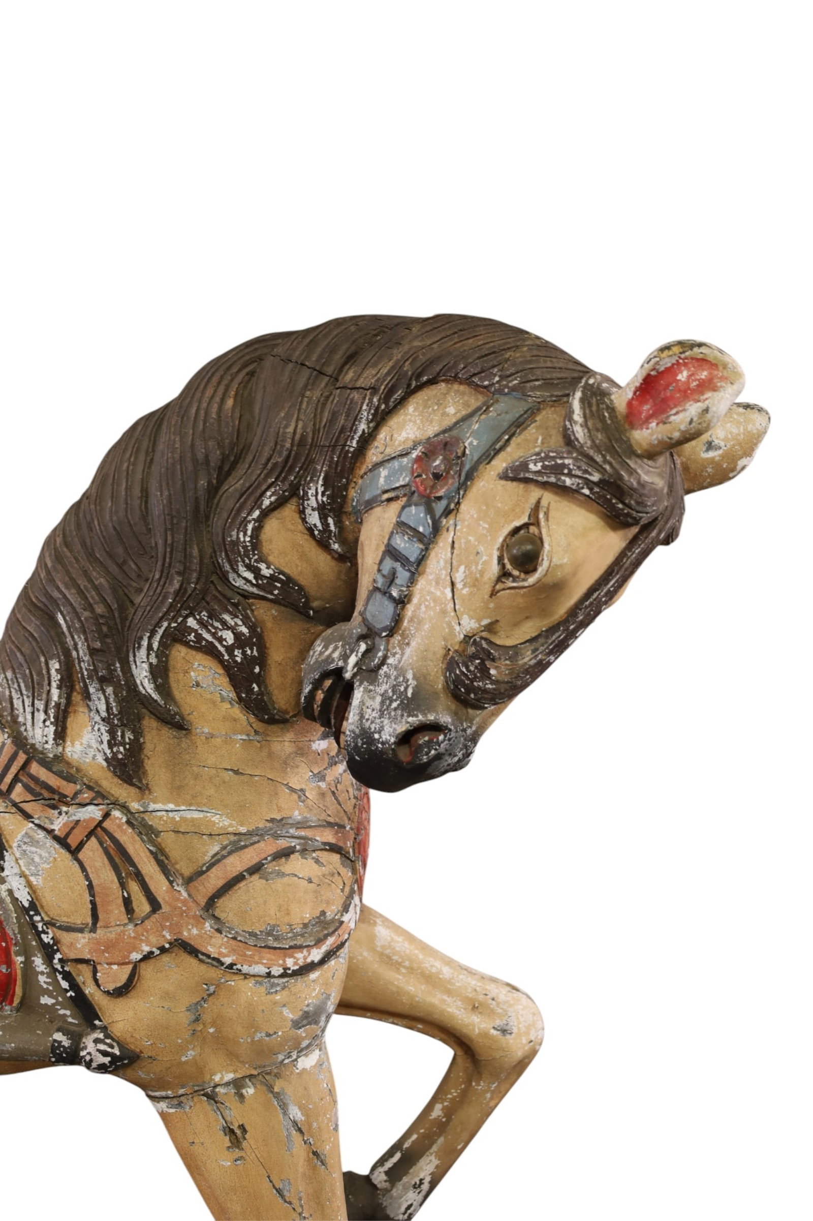 LARGE ANTIQUE CAROUSEL HORSE - 2