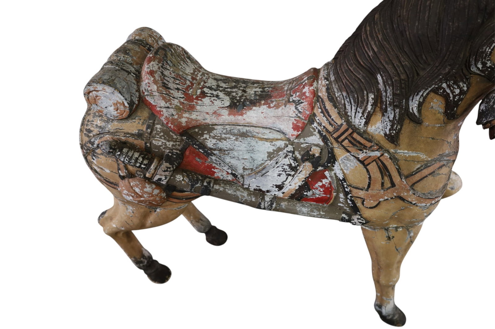 LARGE ANTIQUE CAROUSEL HORSE - 3