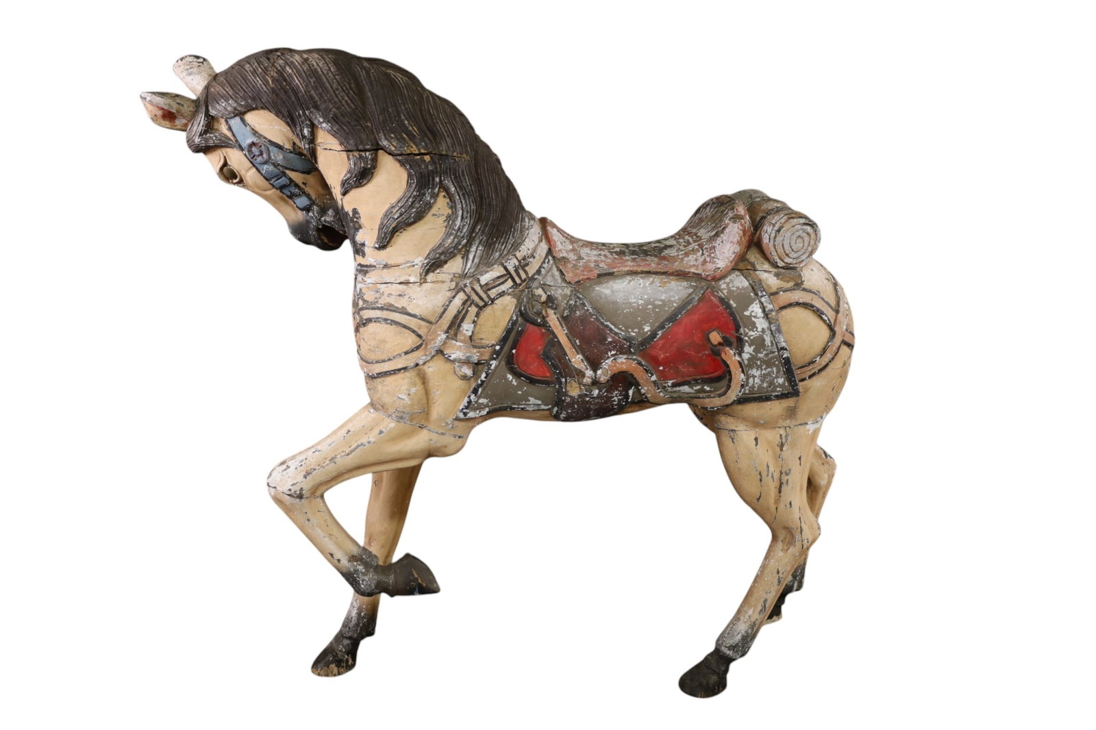 LARGE ANTIQUE CAROUSEL HORSE - 4