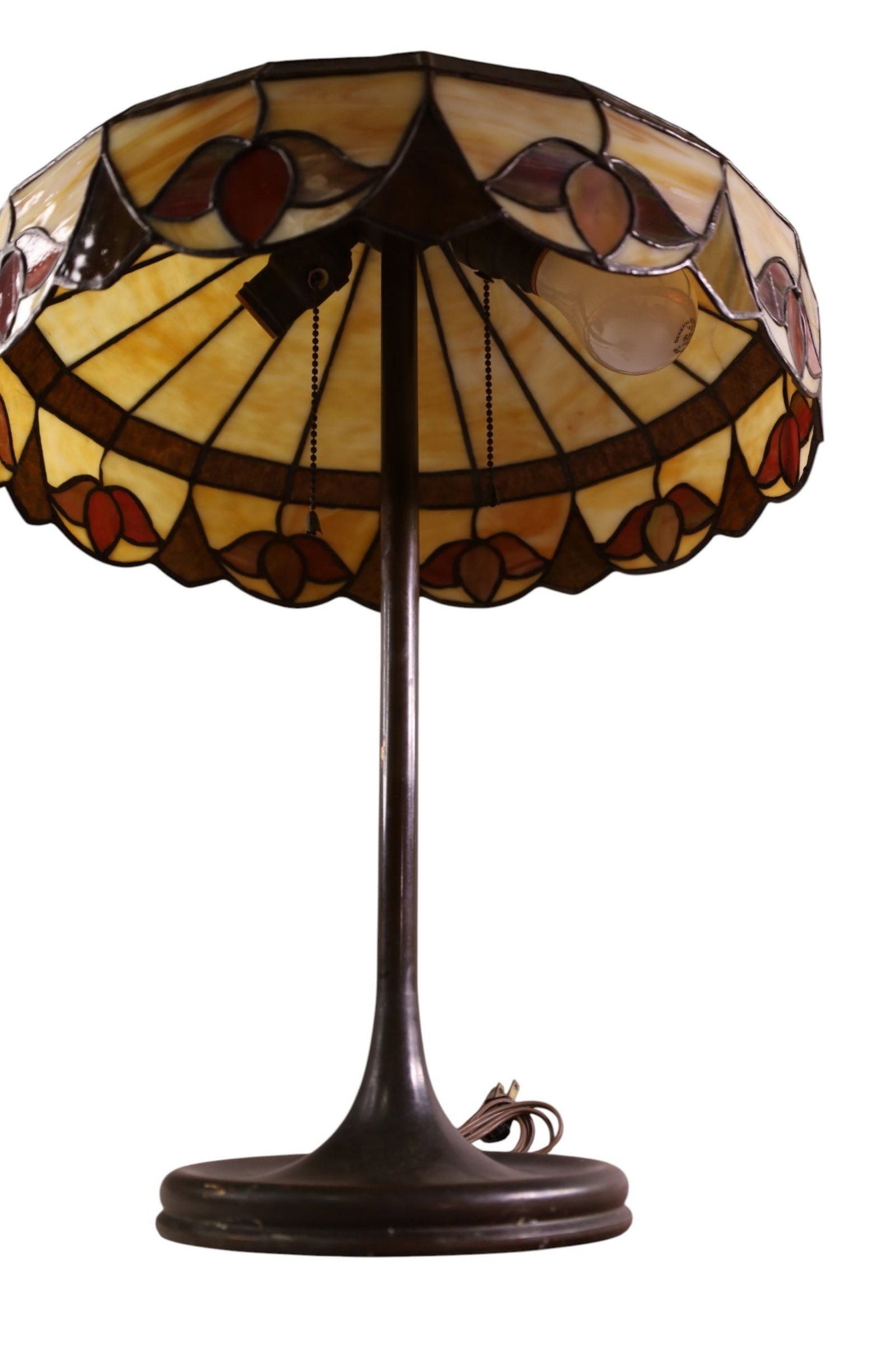 SLAG GLASS TABLE LAMP - 2