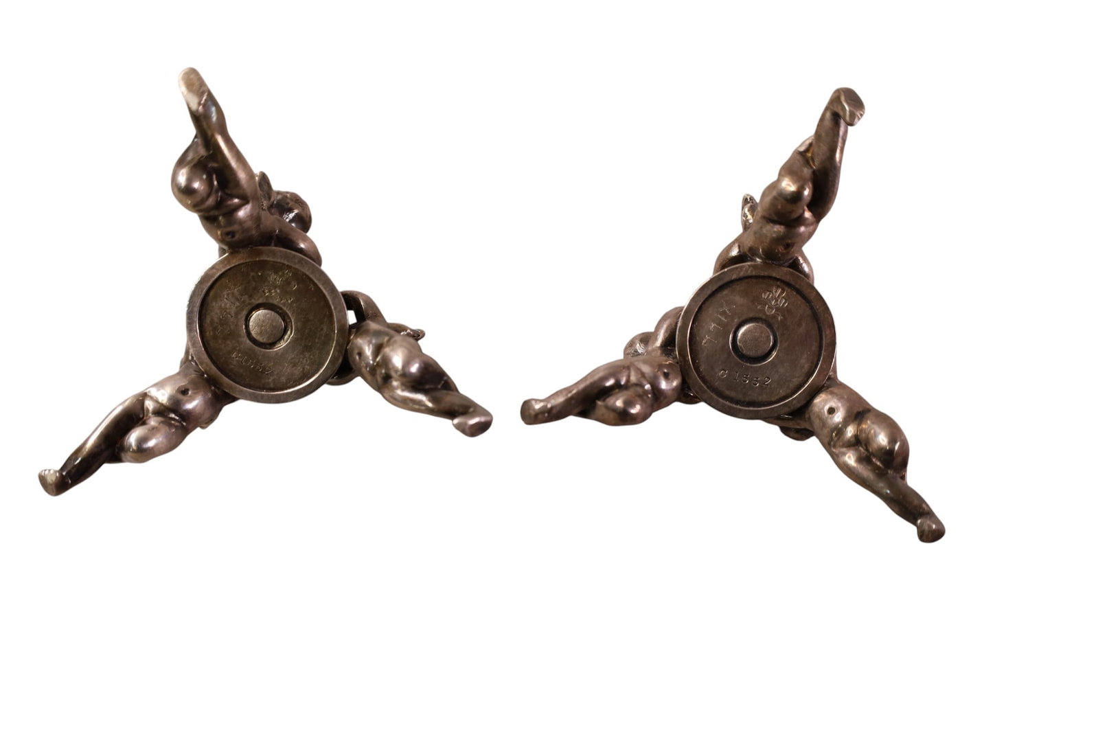 PAIR OF SILVERPLATED CANDLESTICKS - 4