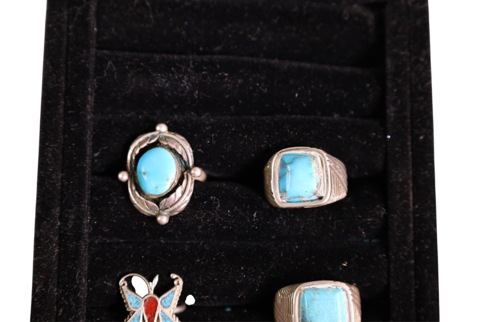 9 NATIVE AMERICAN RINGS - 5