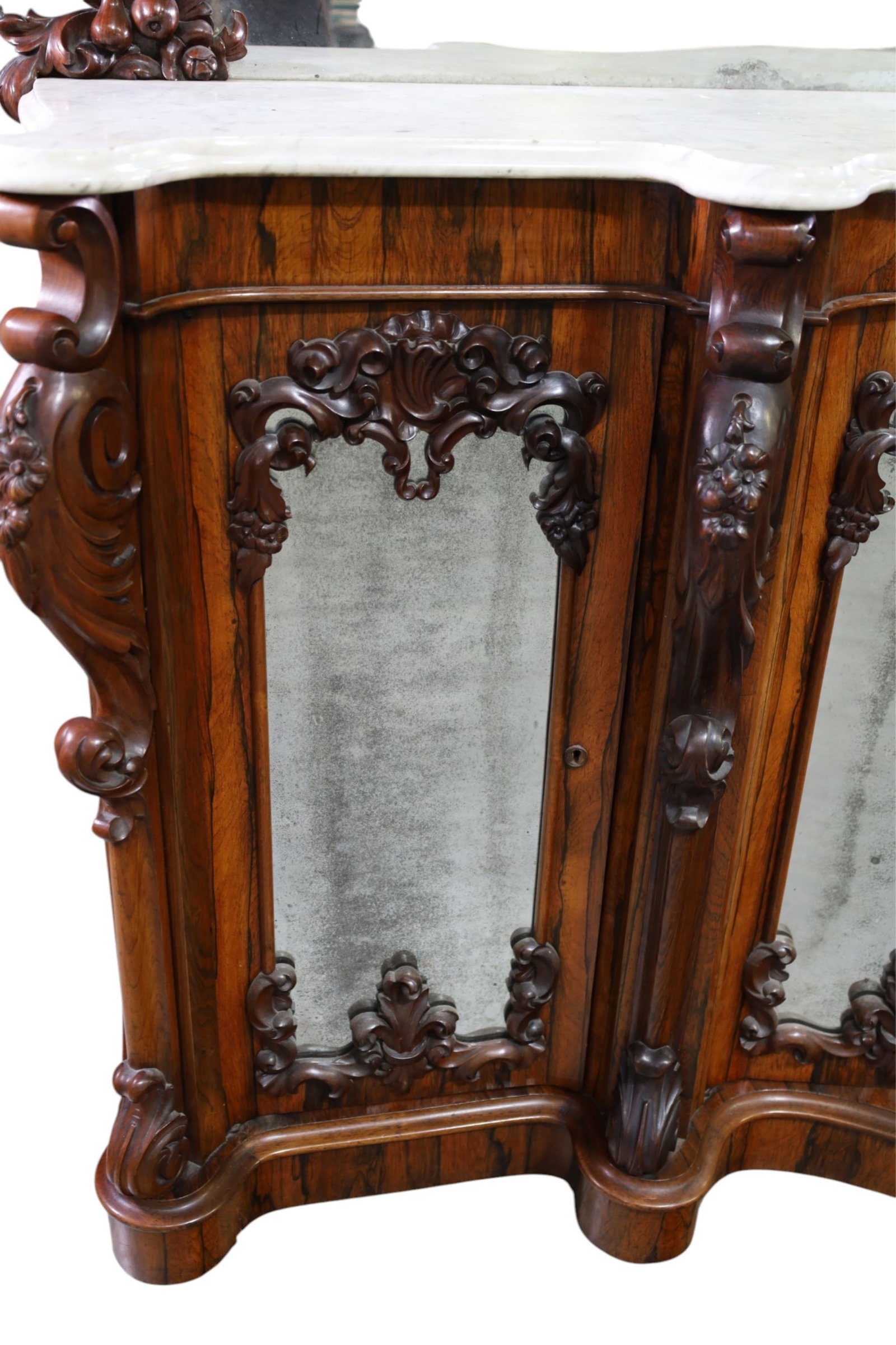 LARGE VICTORIAN MARBLE TOP BUFFET - 5