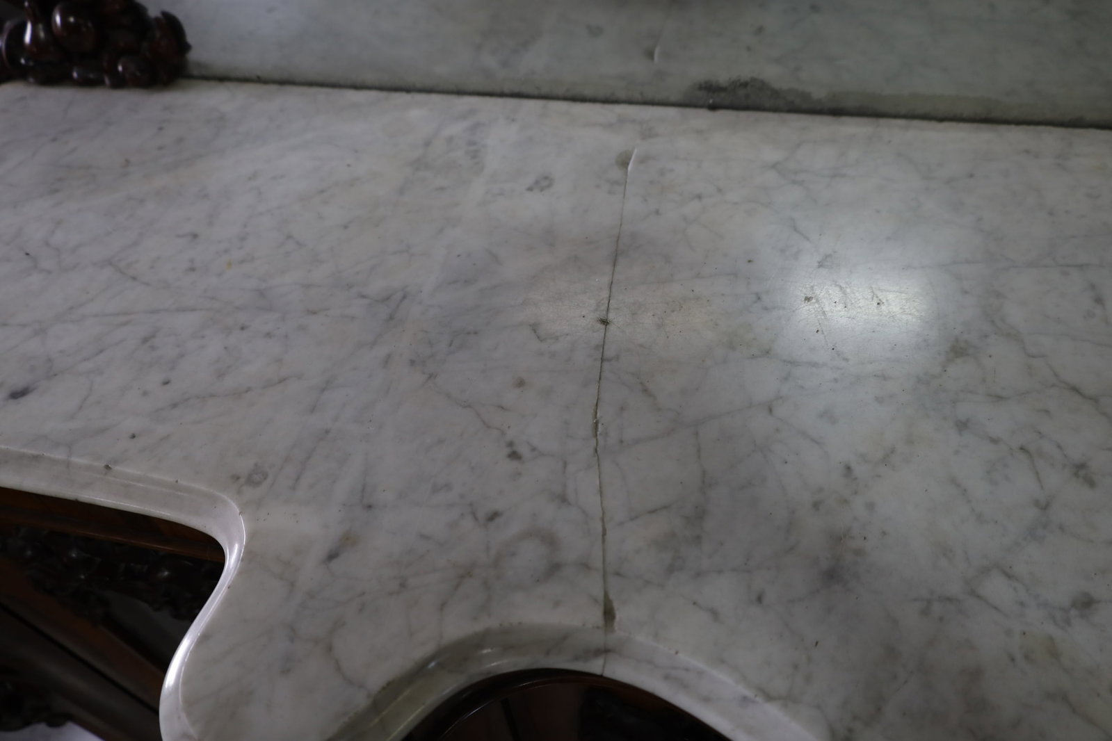 LARGE VICTORIAN MARBLE TOP BUFFET - 7