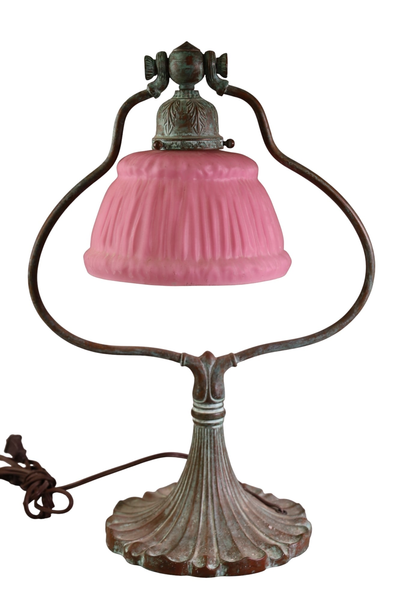 PINK SATIN SHADE TABLE LAMP (1 of 3)