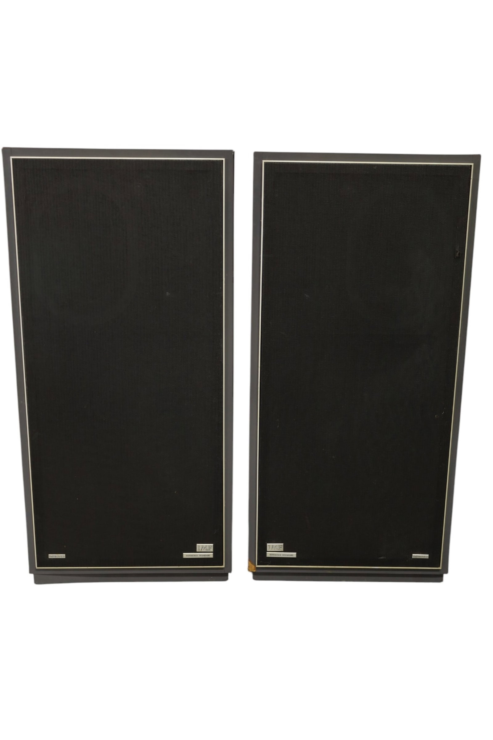 PAIR OF IMF FLOOR MODEL SPEAKERS: PAIR OF IMF TRANSMITION LINE, FLOOR MODEL SPEAKERS. UNKNOWN WORKING ORDER. THIS ITEM EXCEEDS SIZE, WEIGHT, AND OR FRAGILITY LIMITATIONS FOR IN HOUSE SHIPPING, MUST BE PICKED UP IN HOUSE OR SHIPPED
