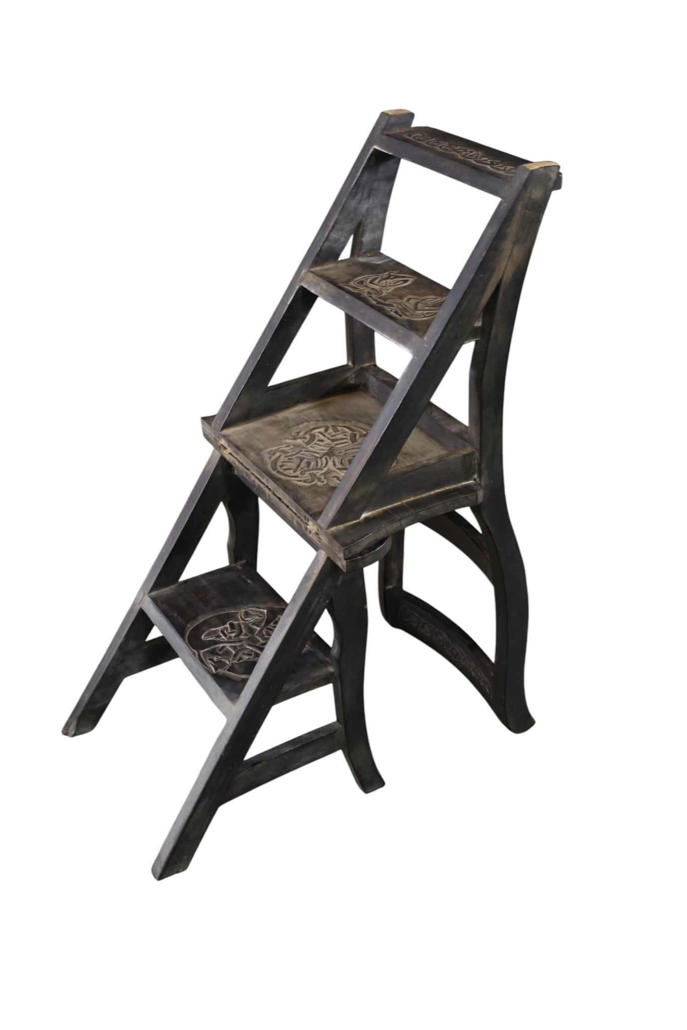 ANTIQUE LIBRARY STEP/CHAIR - 2