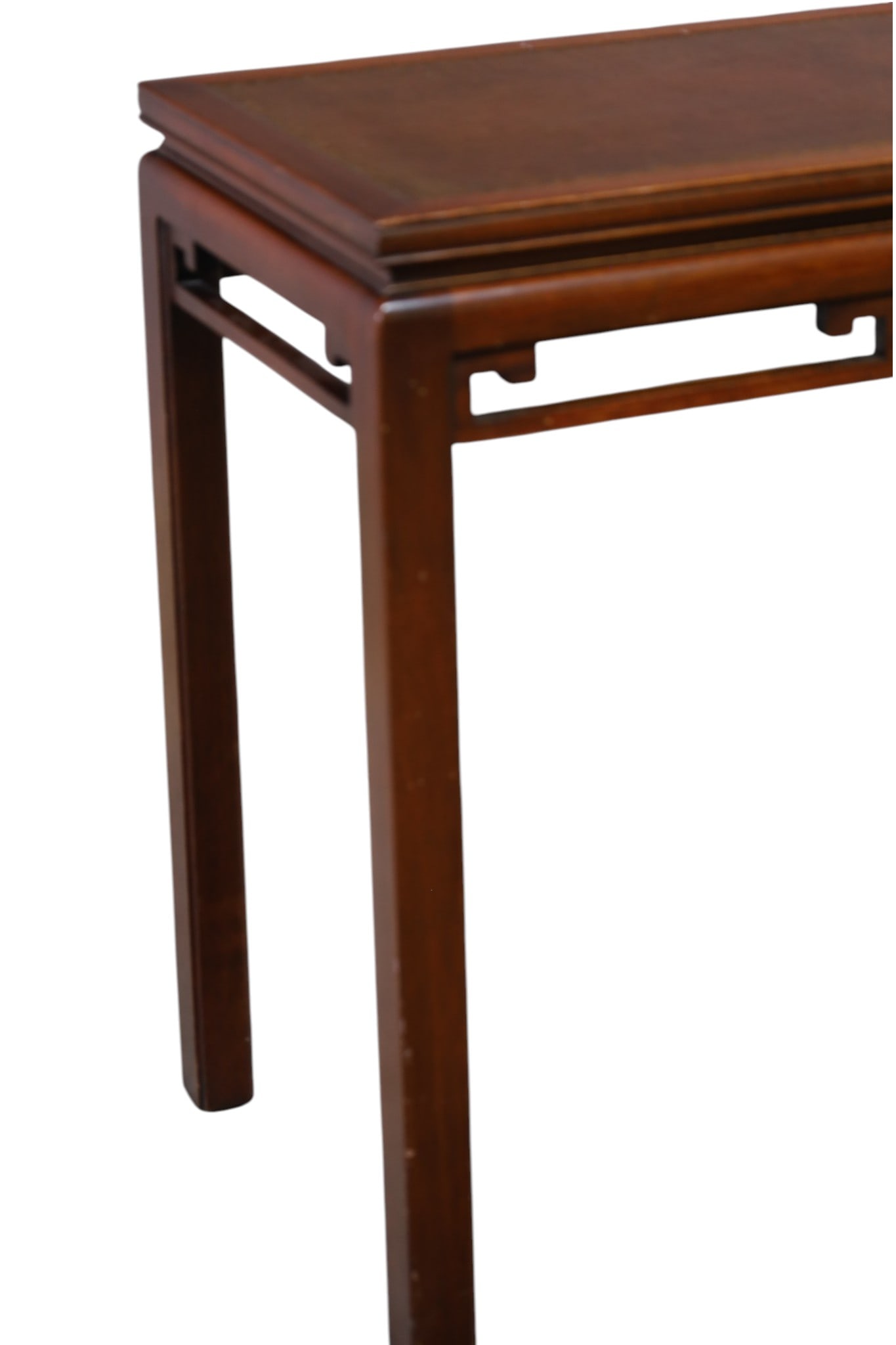 LEATHER TOP SIDE TABLE - 3
