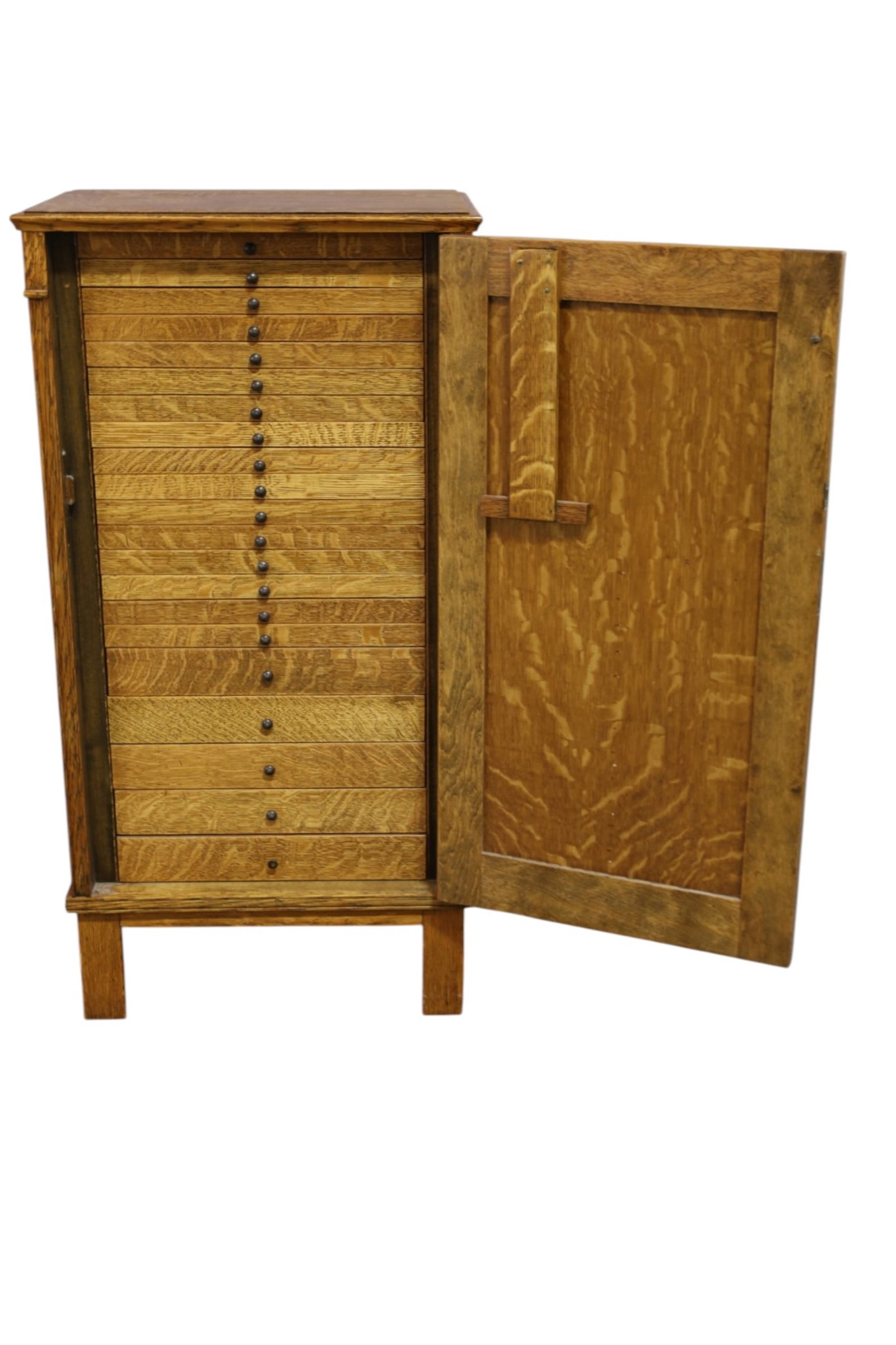 ANTIQUE 21 DRAWER OAK FILE - 2