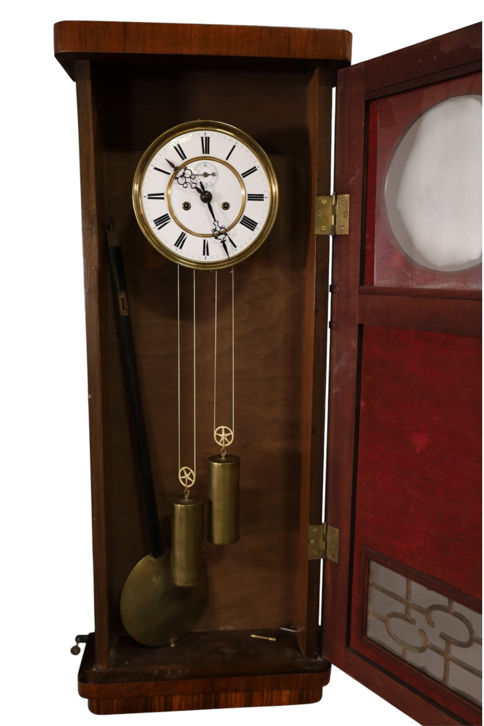 INLAID 2 WEIGHT WALL CLOCK - 4