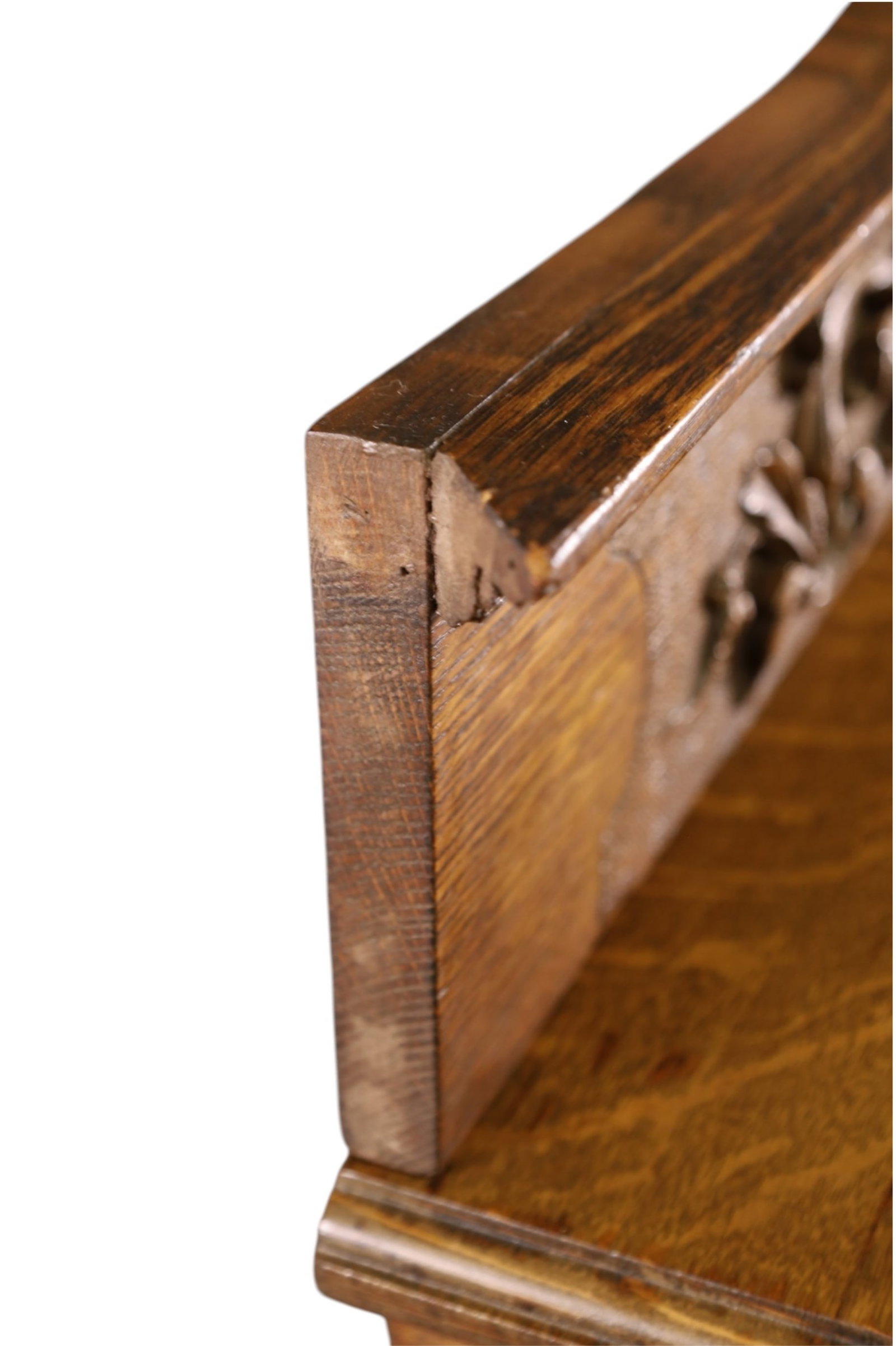 FANCY CARVED AM. OAK SERVER - 5