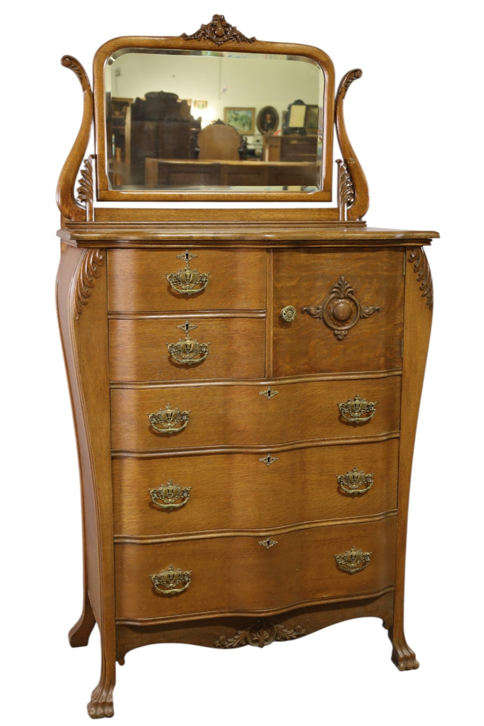 AMERICAN OAK HIGHBOY (1 of 3)