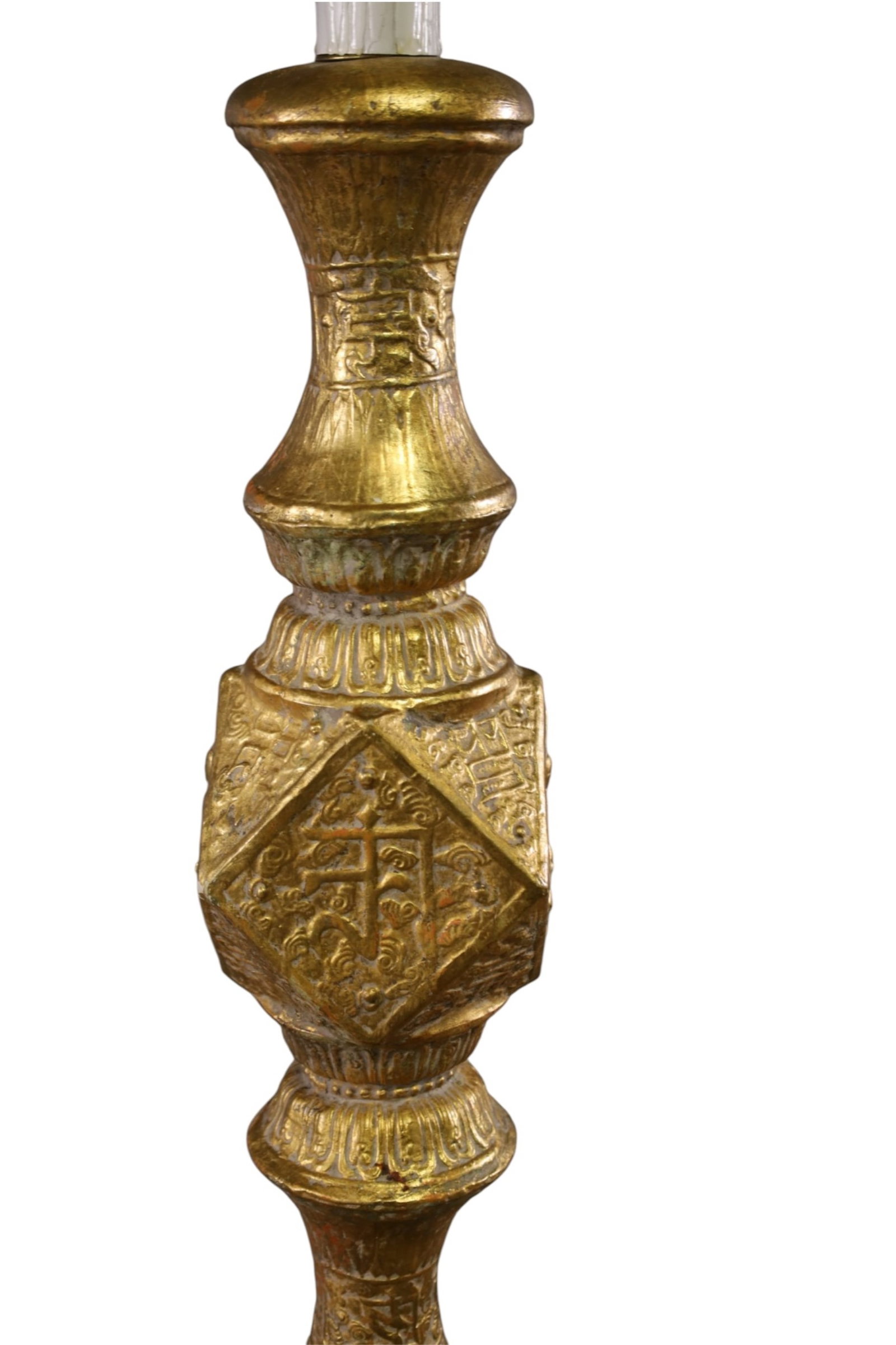 GOLD GILT FLOOR LAMP - 2