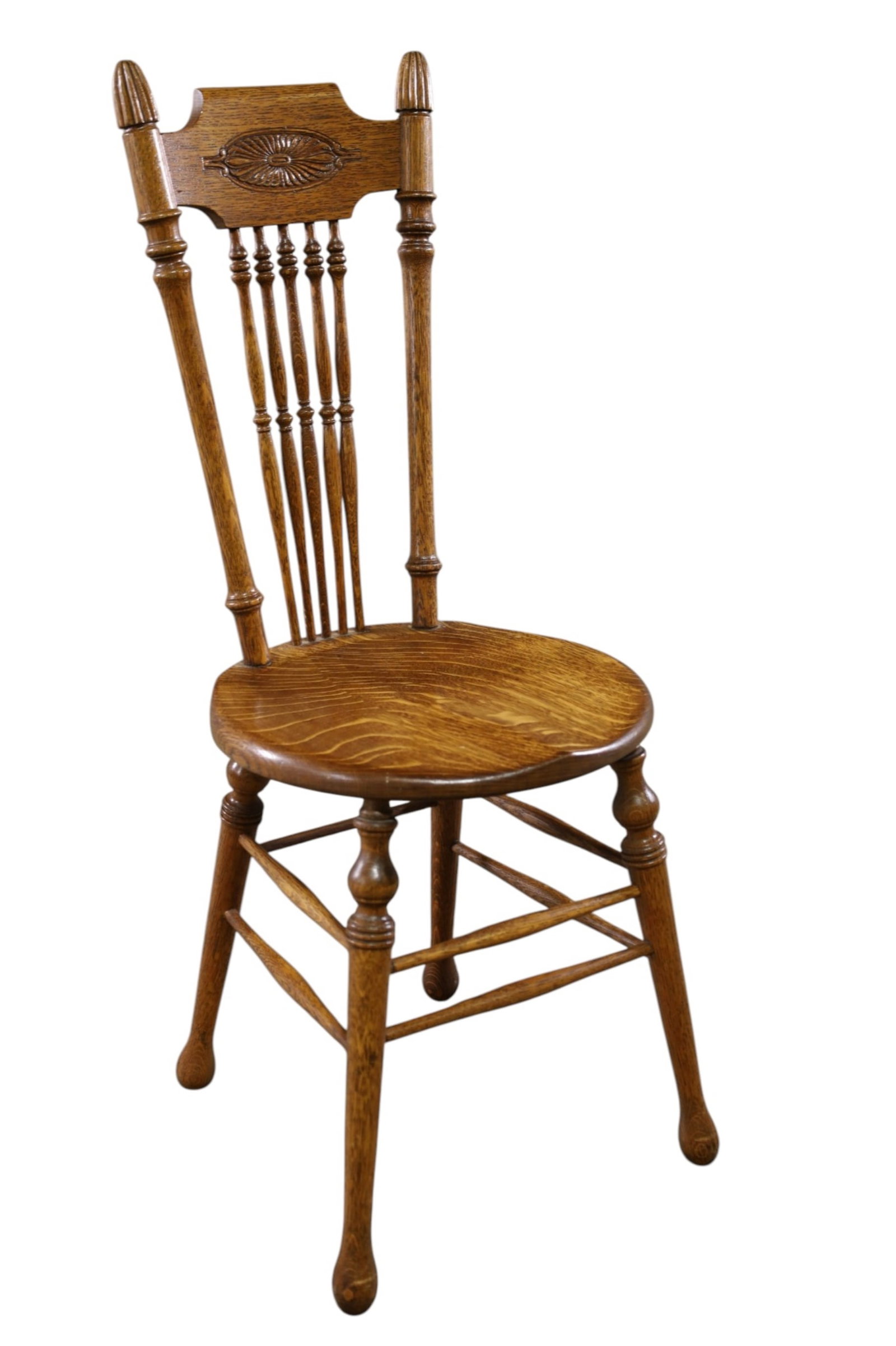 1900'S AM. OAK SIDE CHAIR (1 of 2)