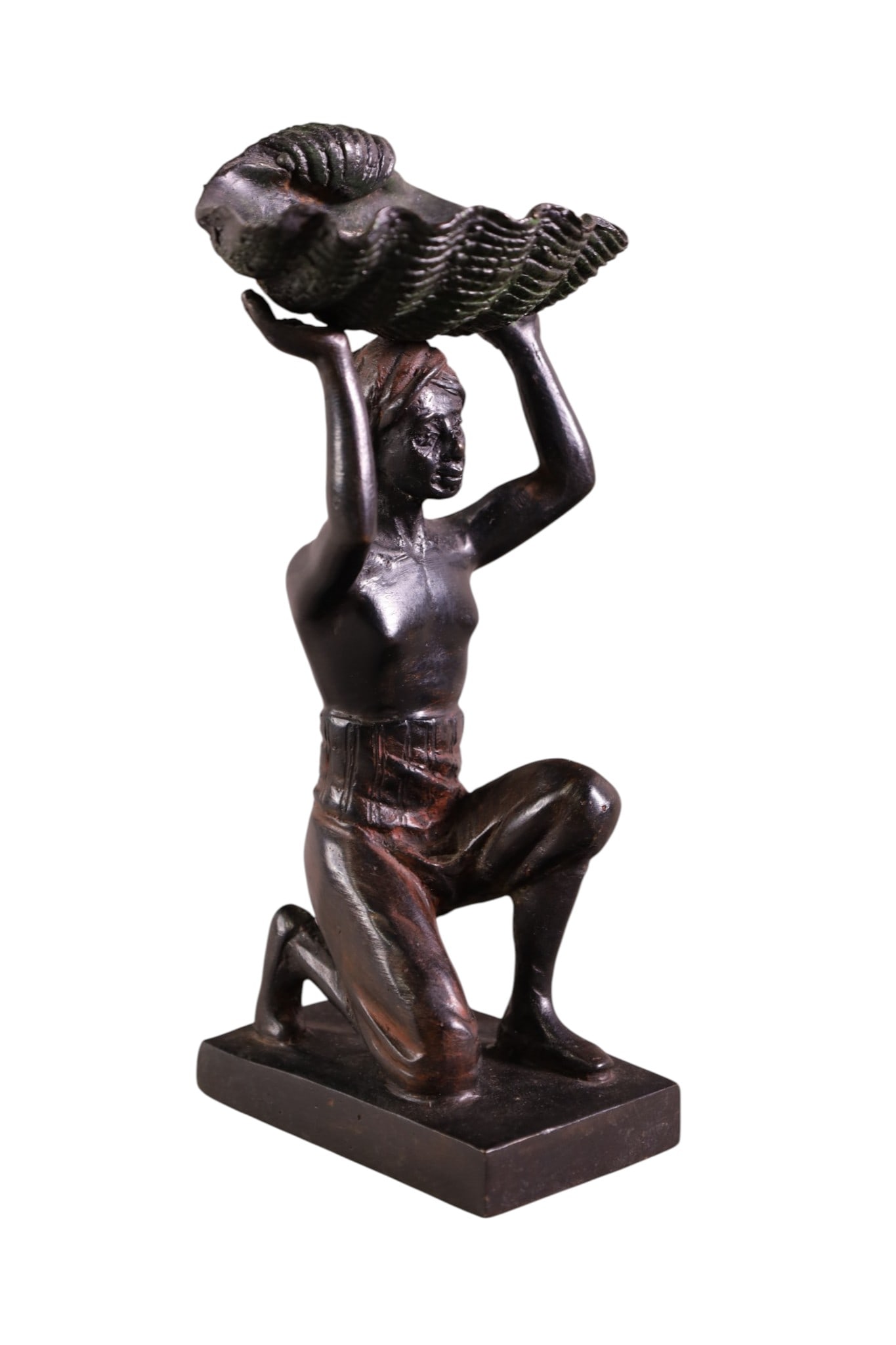 SMALL BRONZE FIGURE: SMALL BRONZE FIGURE, SIGNED F. BERGMANN. 1872. 8 1/2" H.