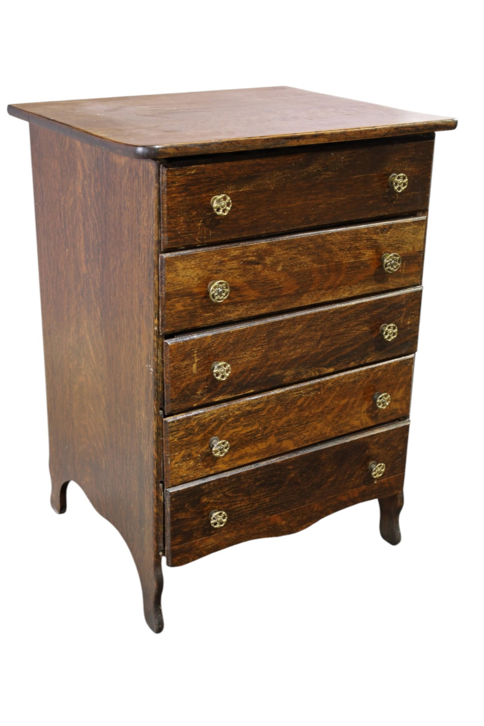 AMERICAN OAK MUSIC CABINET: AMERICAN OAK MUSIC CABINET, CYLINDER ROLL CABINET, 23 1/2" W x 20" D x 32" H. THIS ITEM EXCEEDS SIZE, WEIGHT, AND/OR FRAGILITY LIMITATIONS FOR IN HOUSE SHIPPING, MUST BE PICKED UP IN HOUSE OR SHIPPED