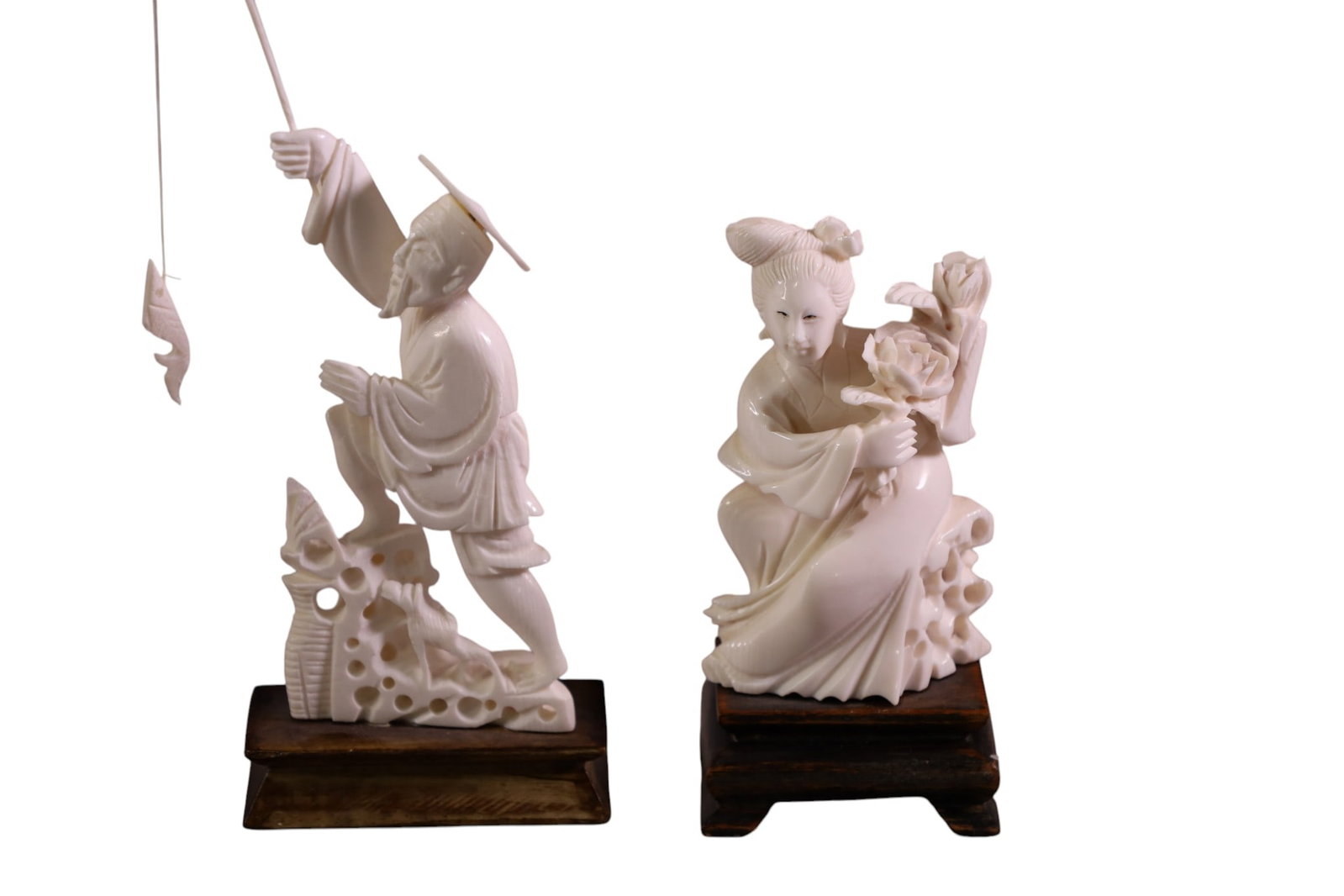 6 CARVED BONE FIGURES - 2