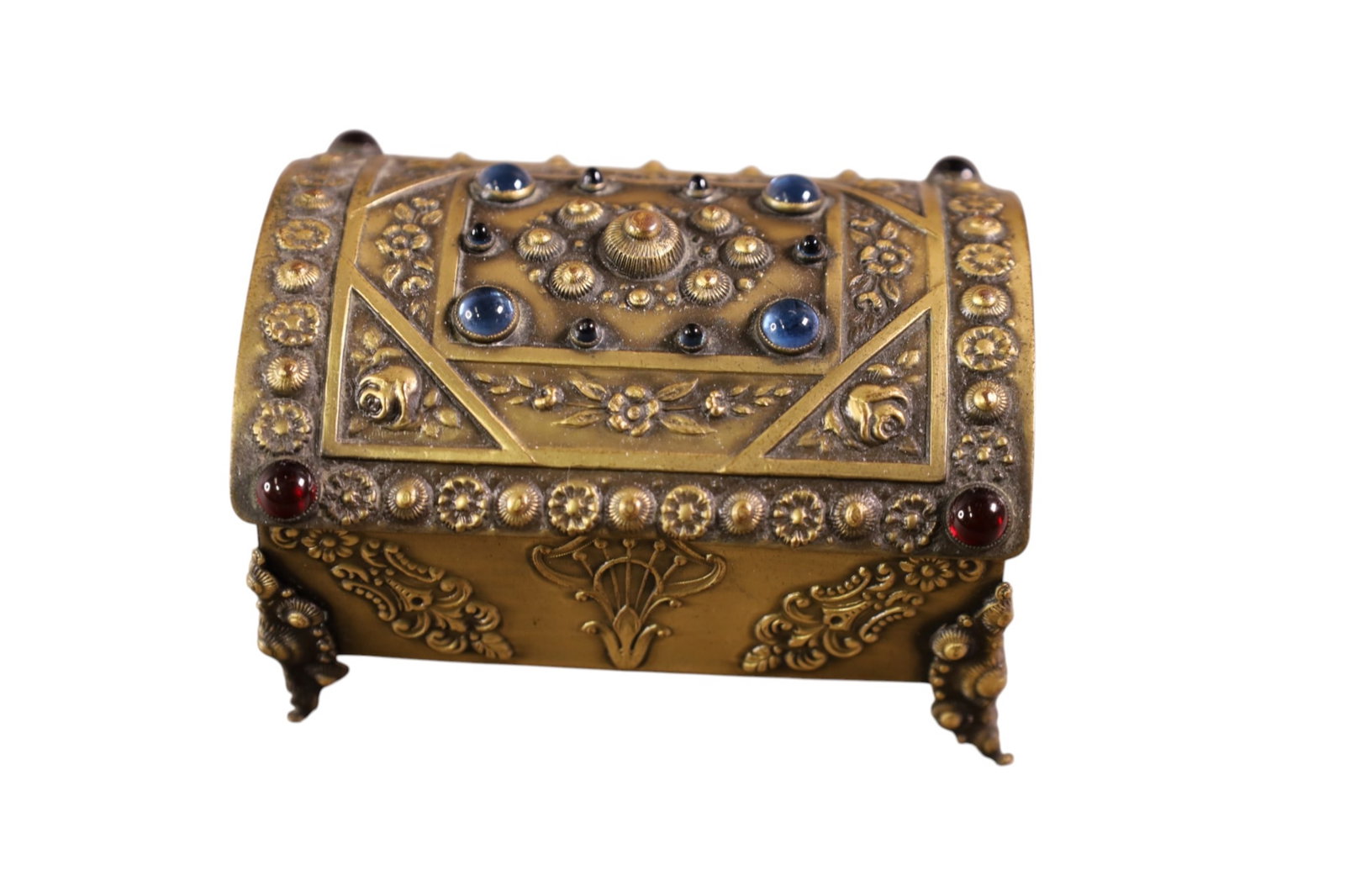 JEWELED DRESSER BOX: SMALL JEWELED DRESSER BOX, 3 1/2" x 2 1/2"